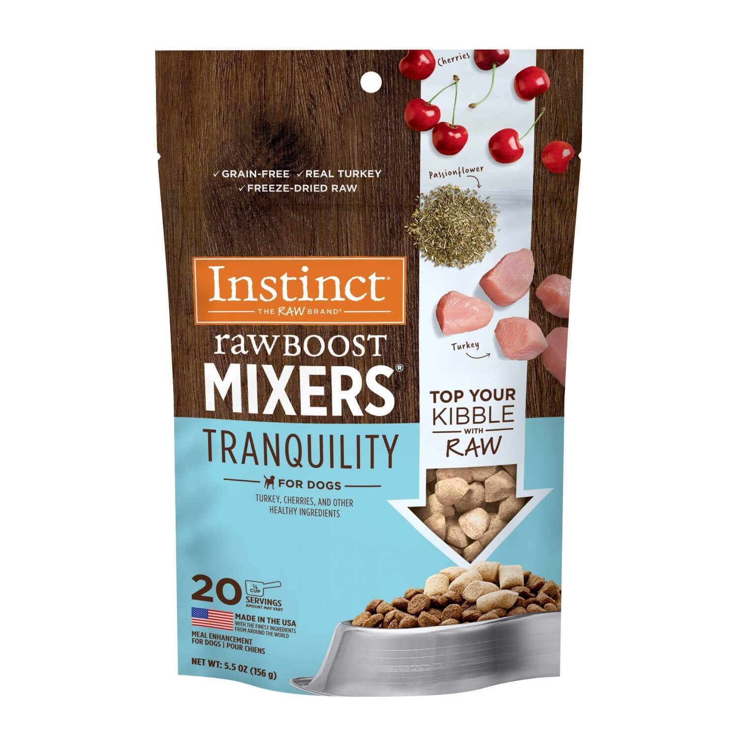 Instinct Raw Boost Mixers Tranquility Freeze-Dried Dog Food Topper, 5.5Oz