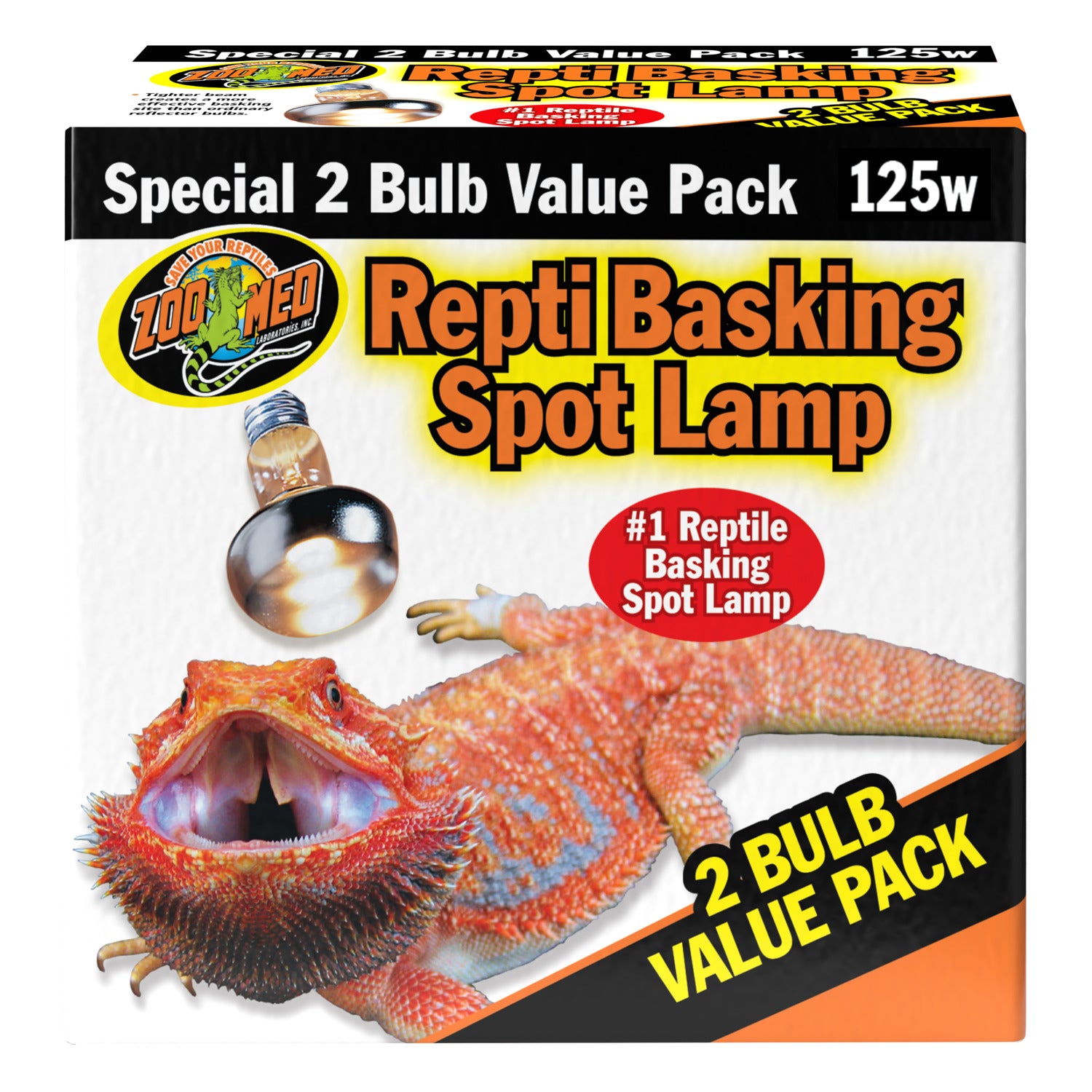 Zoo Med Repti Basking Spot Lamp For Reptiles - Value Pack, 125-Watts