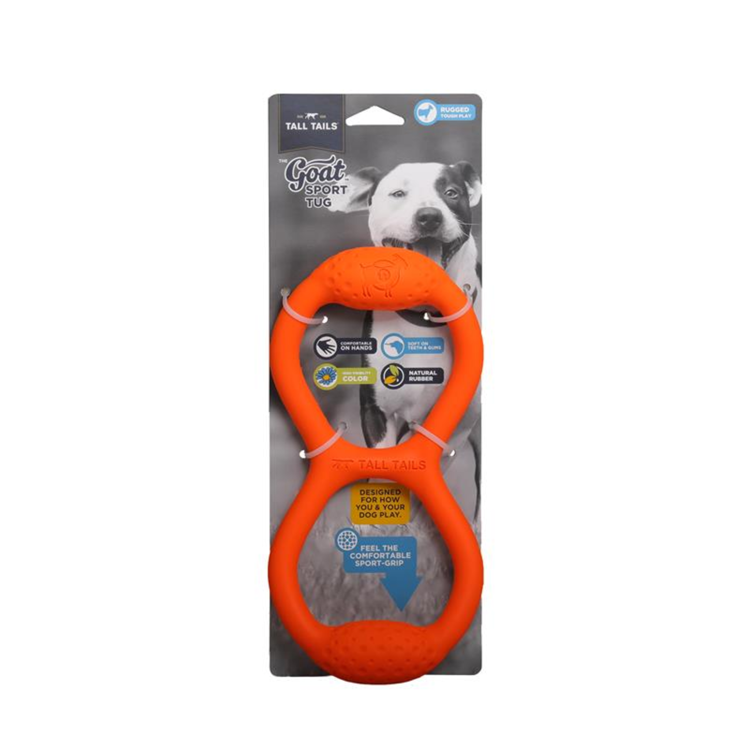 Tall Tails Goat Sport Rubber Tug Dog Toy, 11-Inch