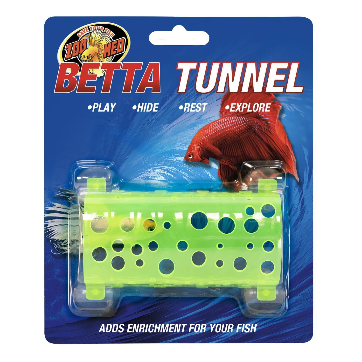 Zoo Med Betta Enrichment Tunnel For Fish - Assorted Colors