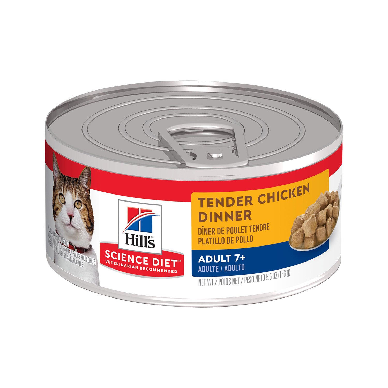 Hill's Science Diet Senior 7+ Tender Chicken Dinner Wet Cat Food, 5.5-Oz Pack Of 24
