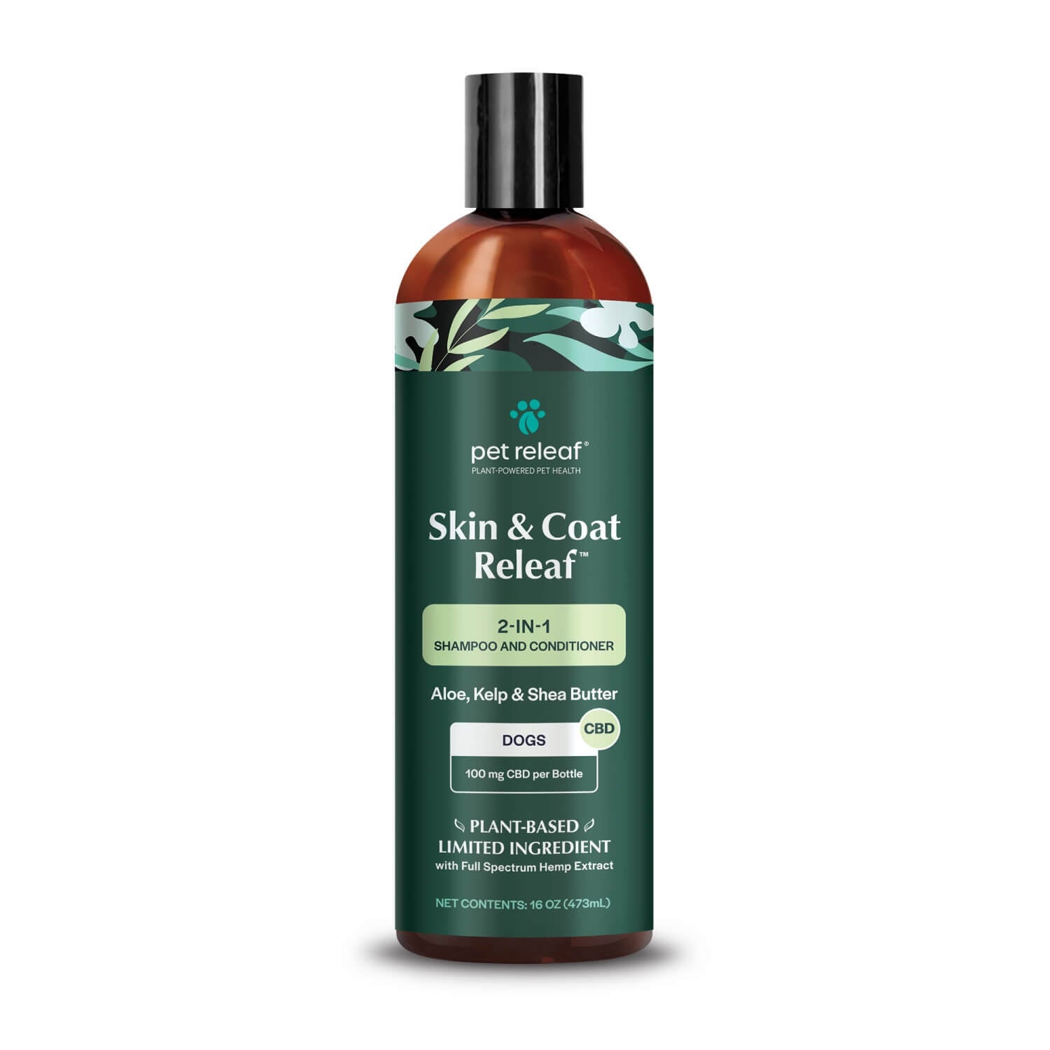 Pet Releaf Skin And Coat Releaf 2-In-1 Cbd Infused Dog Shampoo & Conditioner, 100Mg Cbd Per Bottle