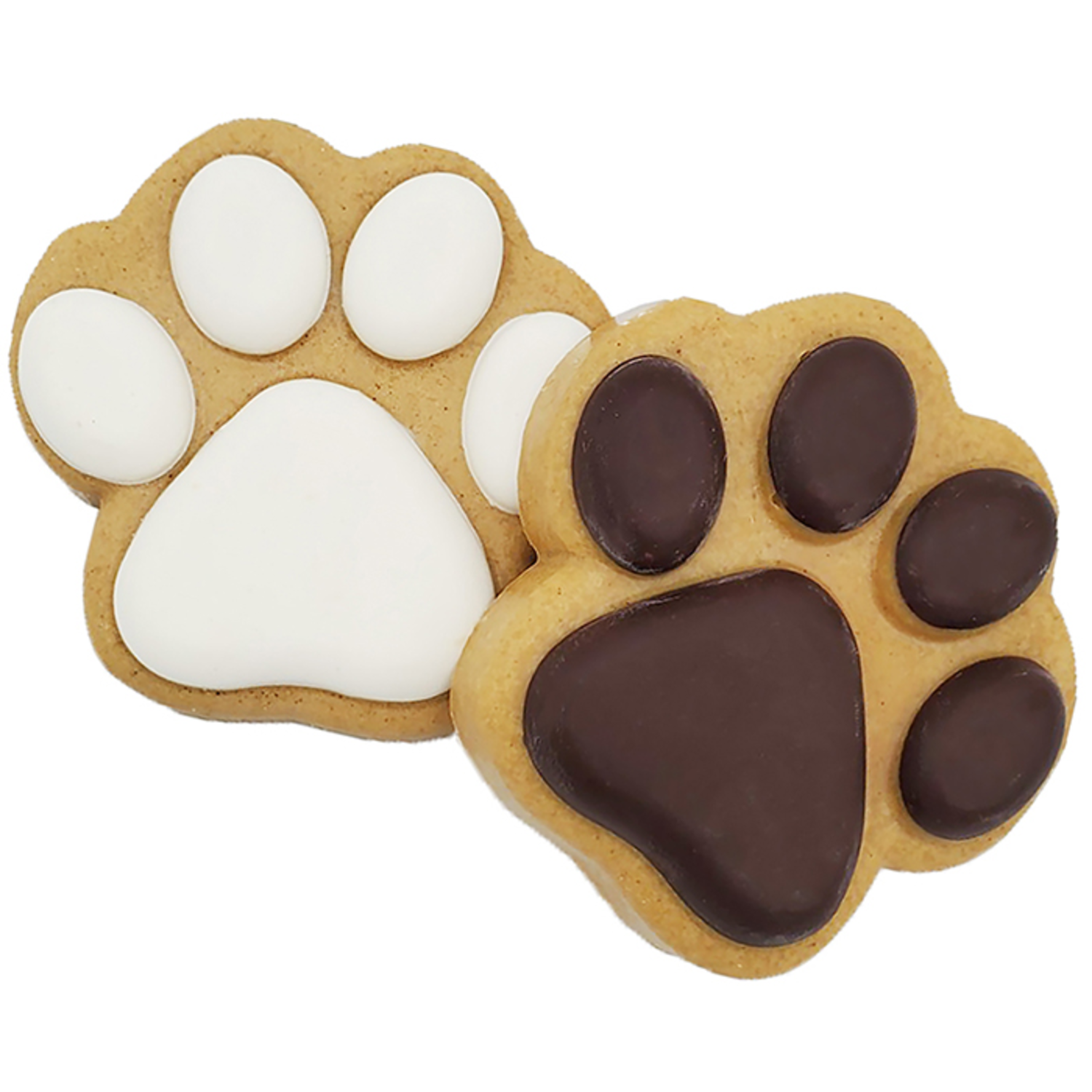 Claudia's Canine Bakery Carob & Yogurt Peanut Butter Pawprint Cookie Dog Treat, 1 Each