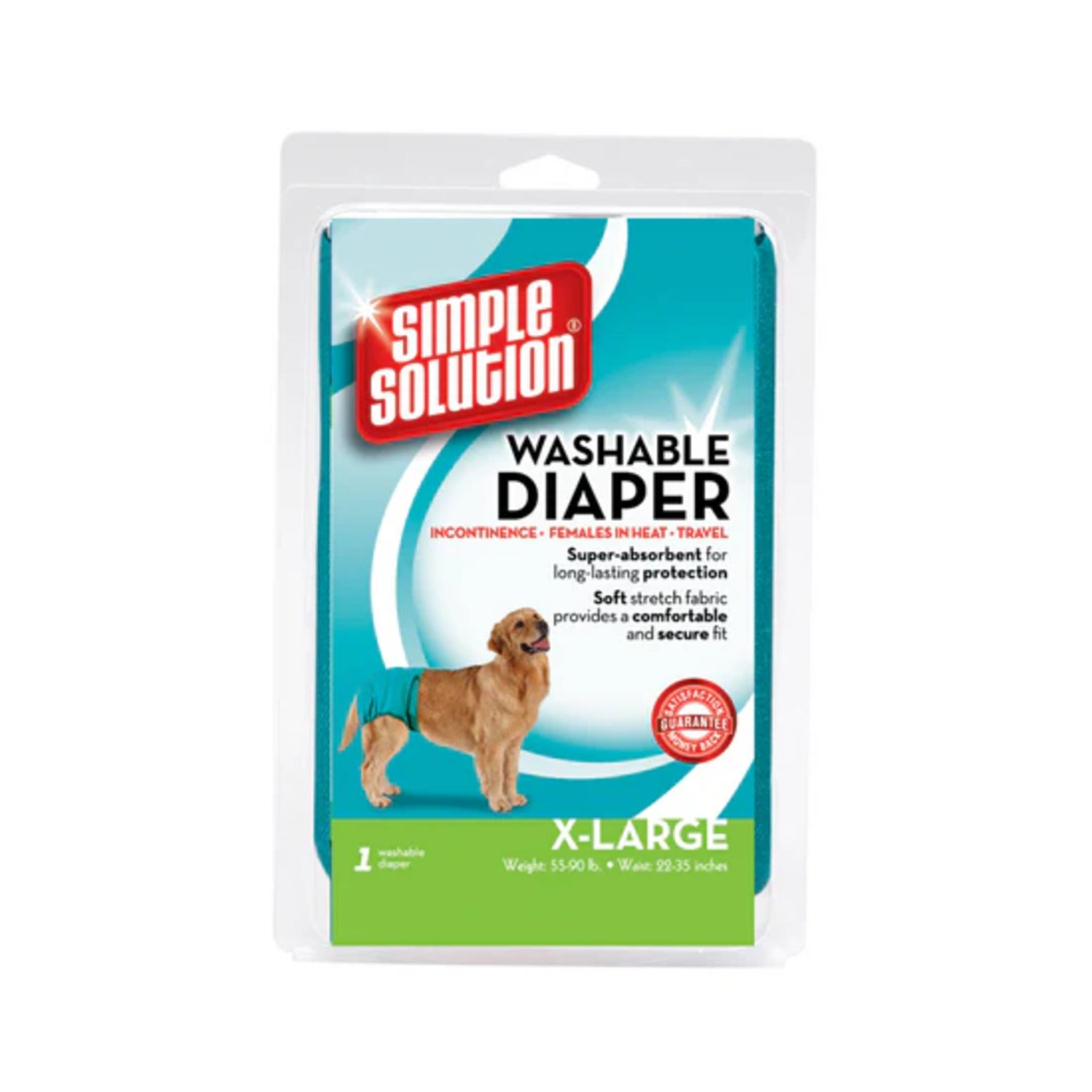 Simple Solution Washable Dog Diaper, Medium