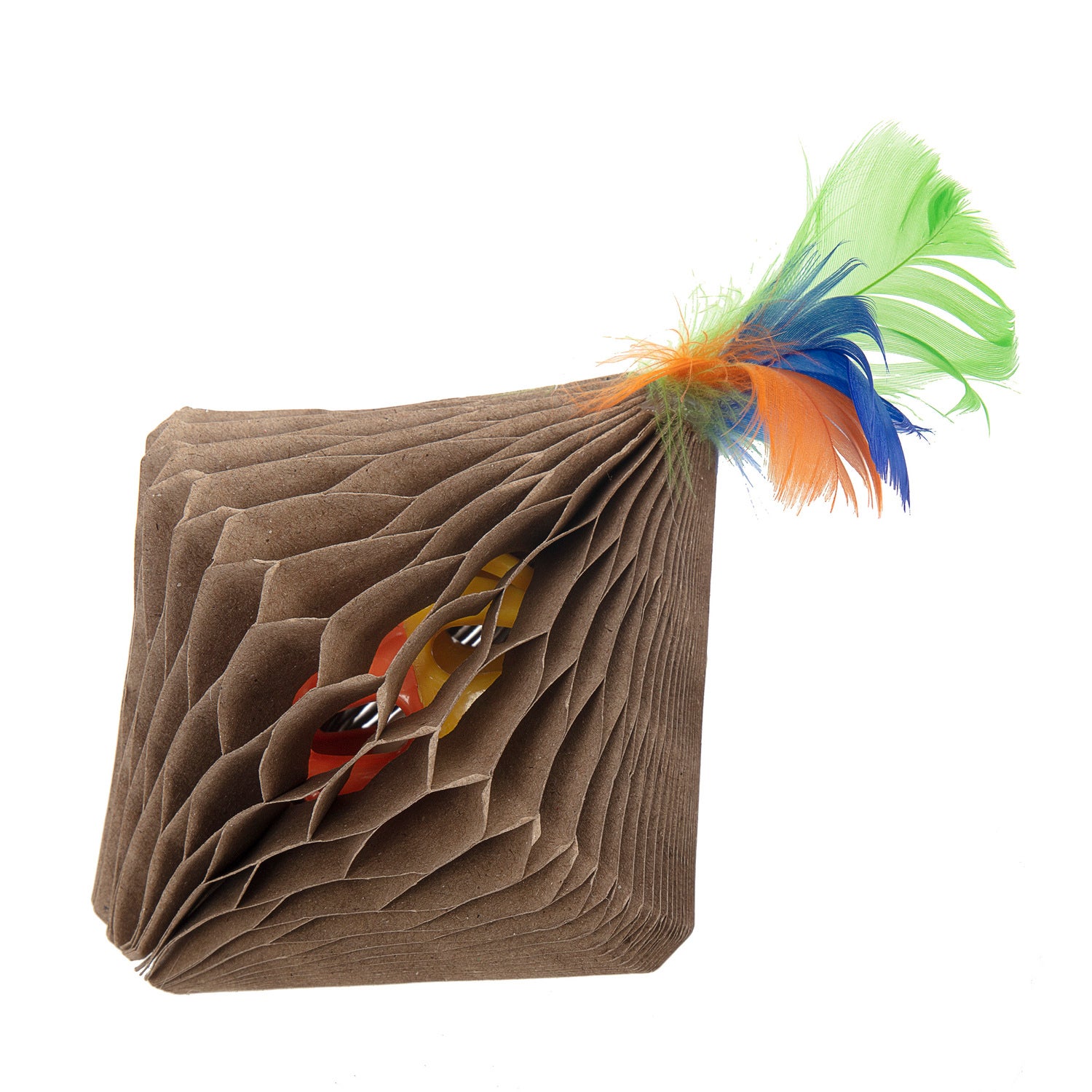 Ware Corrugate Feather Top Interactive Cat Toy