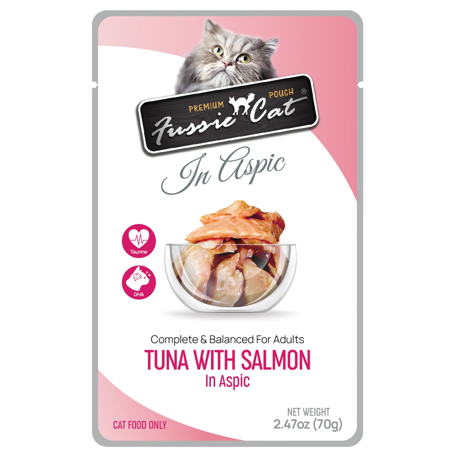 Fussie Cat Premium Tuna With Salmon In Aspic Wet Cat Food, 2.47 Oz