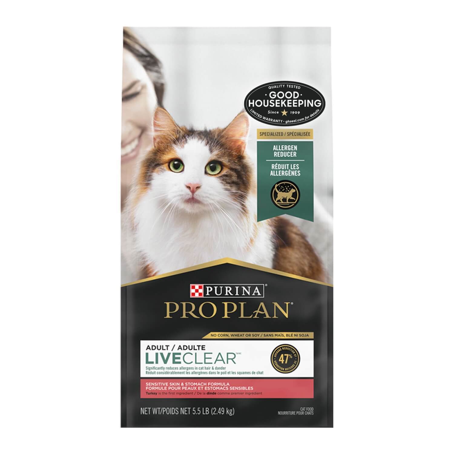 Purina Pro Plan Liveclear Sensitive Skin & Stomach Turkey And Oatmeal Formula Dry Cat Food