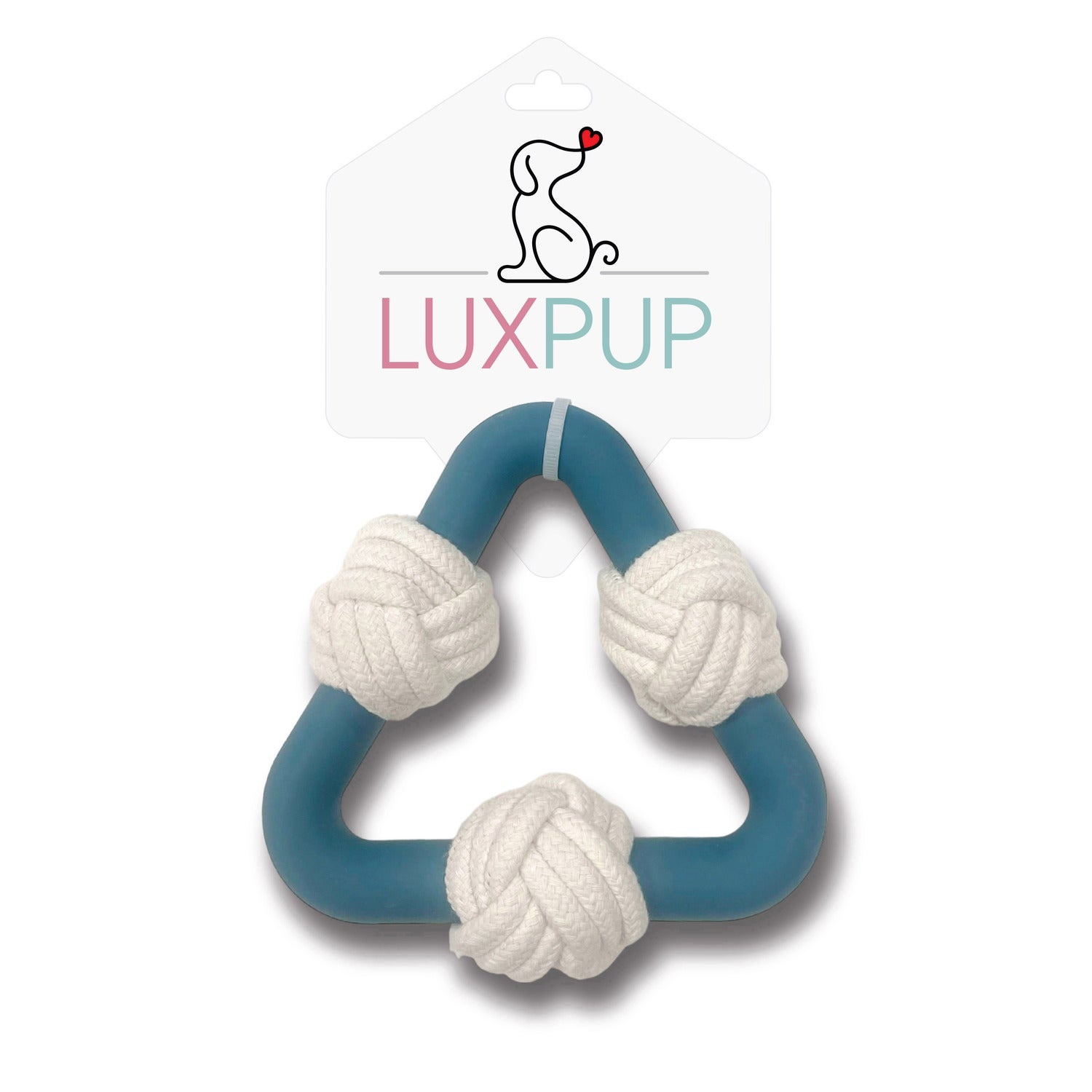 Luxpup Triangle With Rope Tug & Toss Dog Toy, 10.75