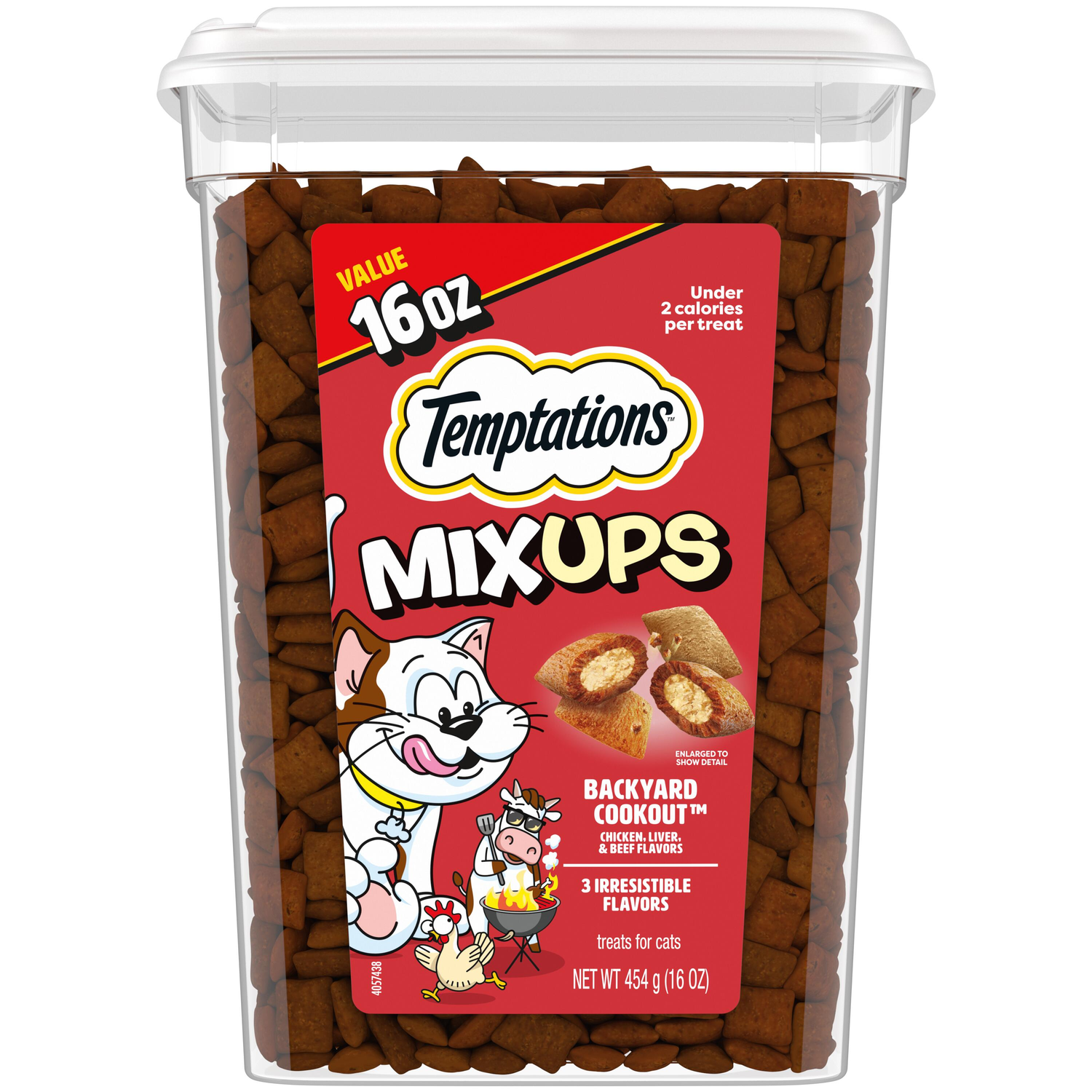 Temptations Mixups Crunchy & Soft Backyard Cookout Flavor Cat Treats, 16-Oz