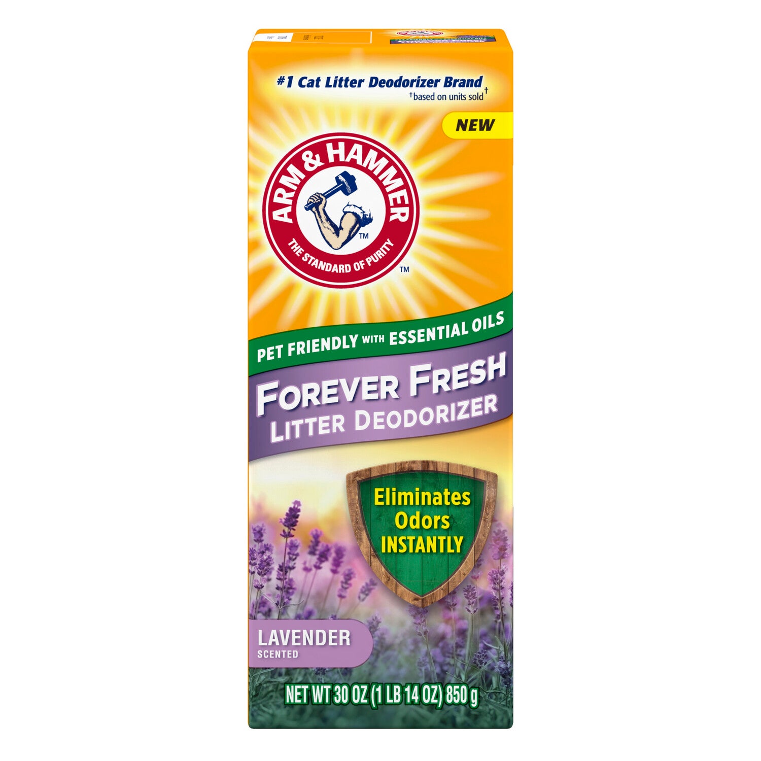Arm & Hammer Forever Fresh Lavender Scented Cat Litter Deodorizer, 30Oz