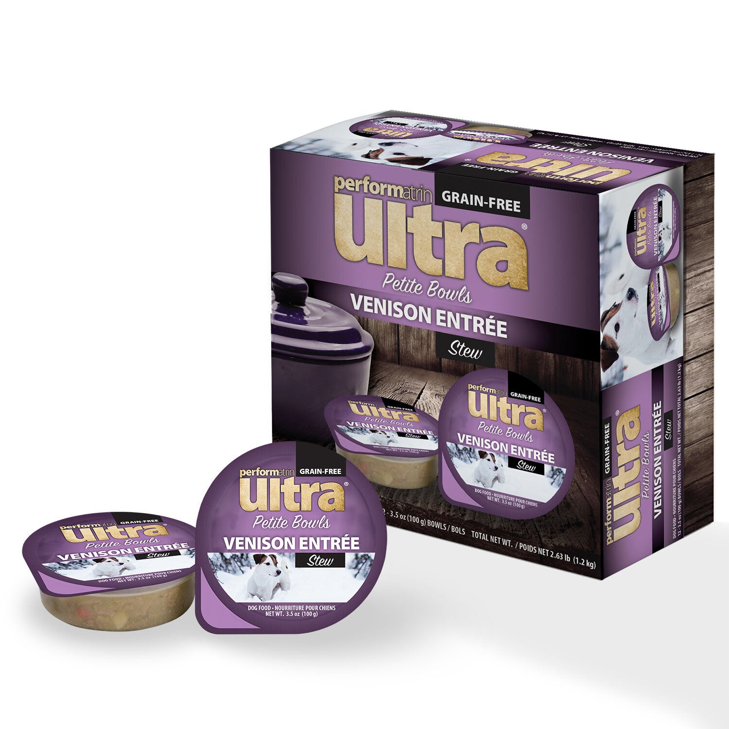 Performatrin Ultra Petite Bowls Venison Stew Entrée Wet Dog Food