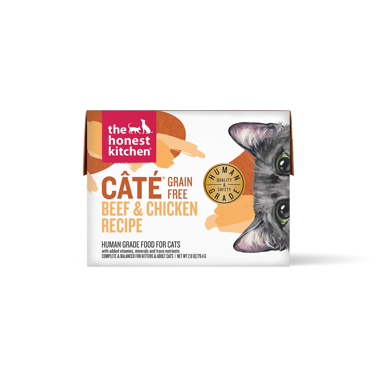 The Honest Kitchen Cate Grain-Free Beef & Chicken Pate Recipe Wet Cat Food, 2.8-Oz- Pack Of 12