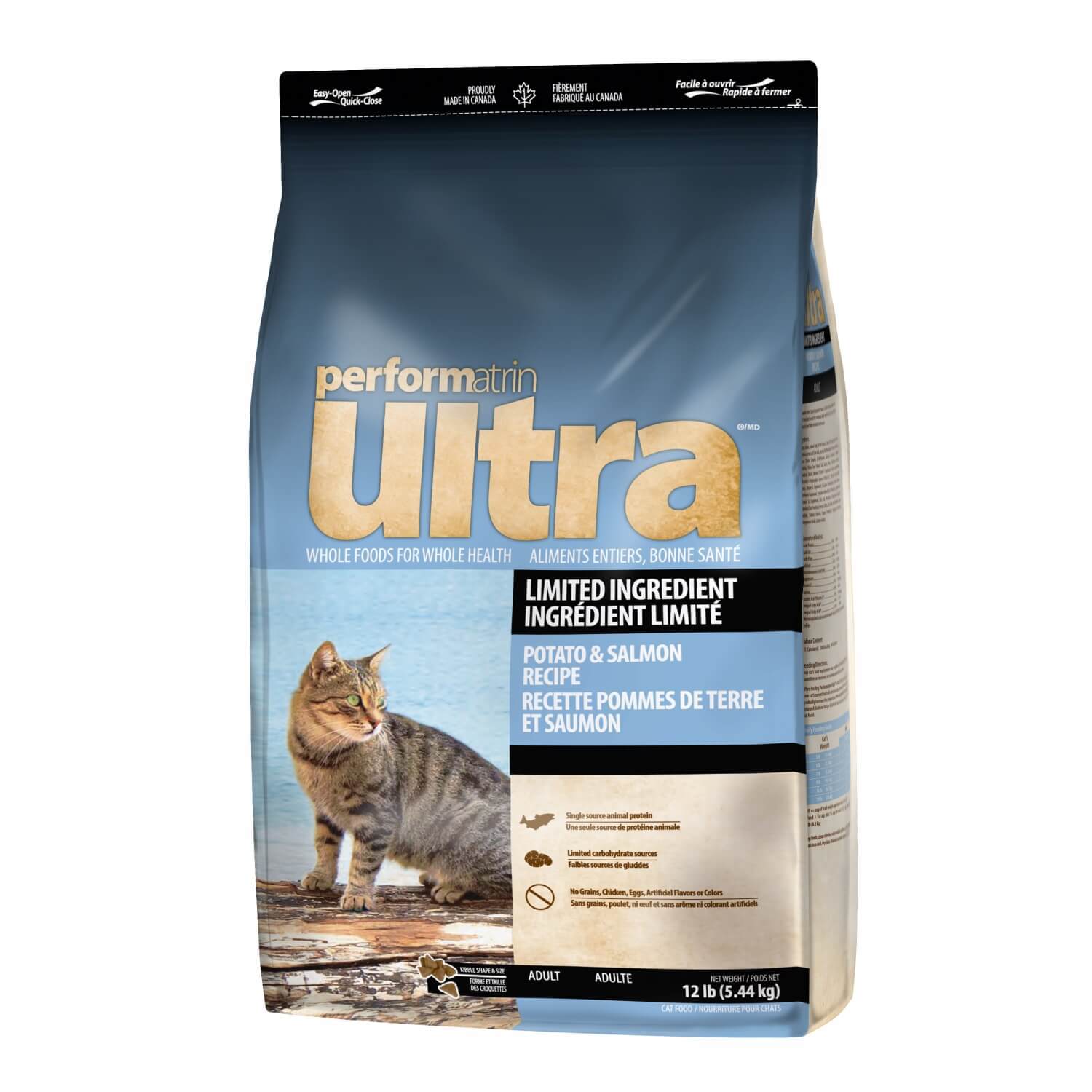 Performatrin Ultra Limited Ingredient Potato & Salmon Adult Dry Cat Food, 12-Lb Bag