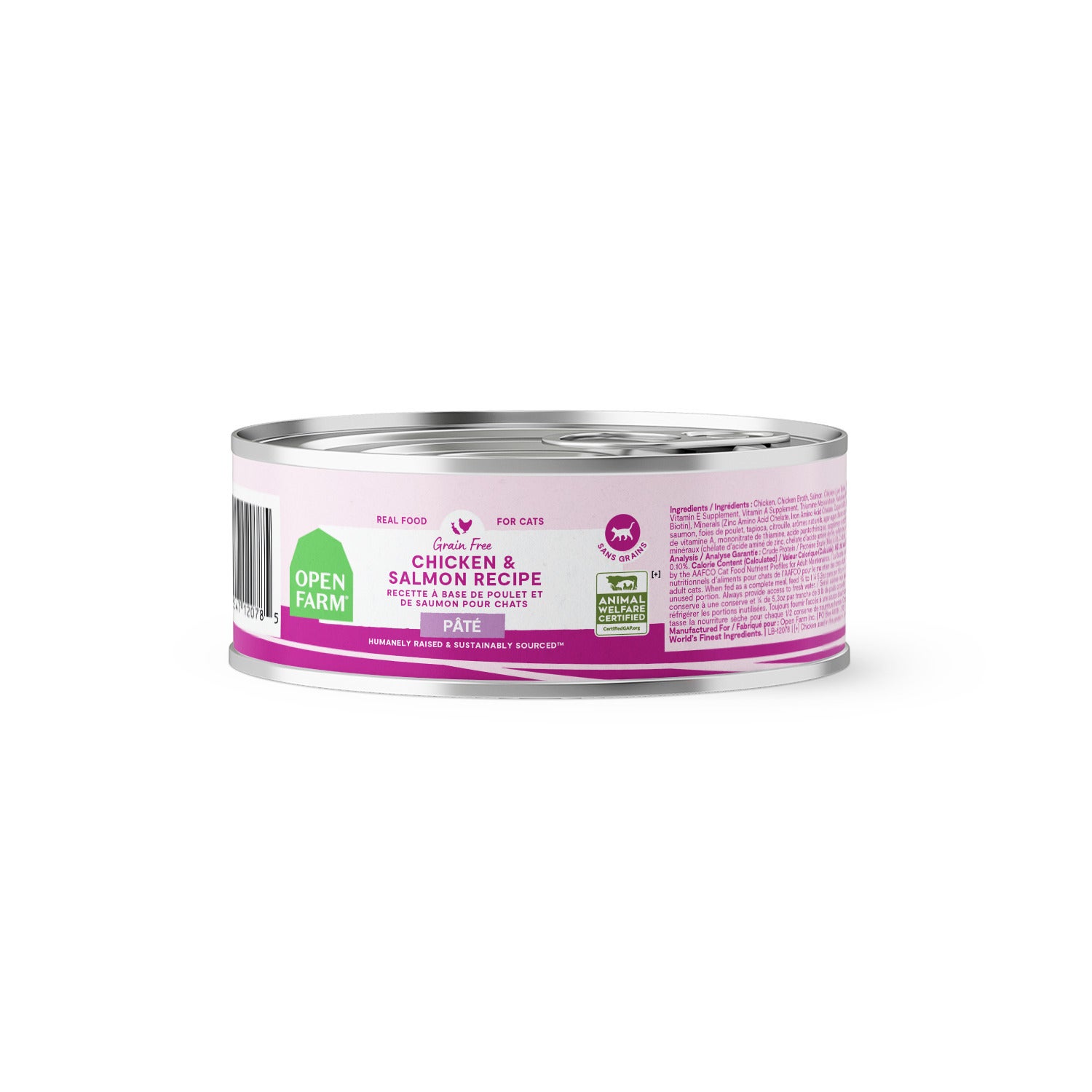 Open Farm Chicken & Salmon Pâté Wet Cat Food, 2.8Oz-Pack Of 18