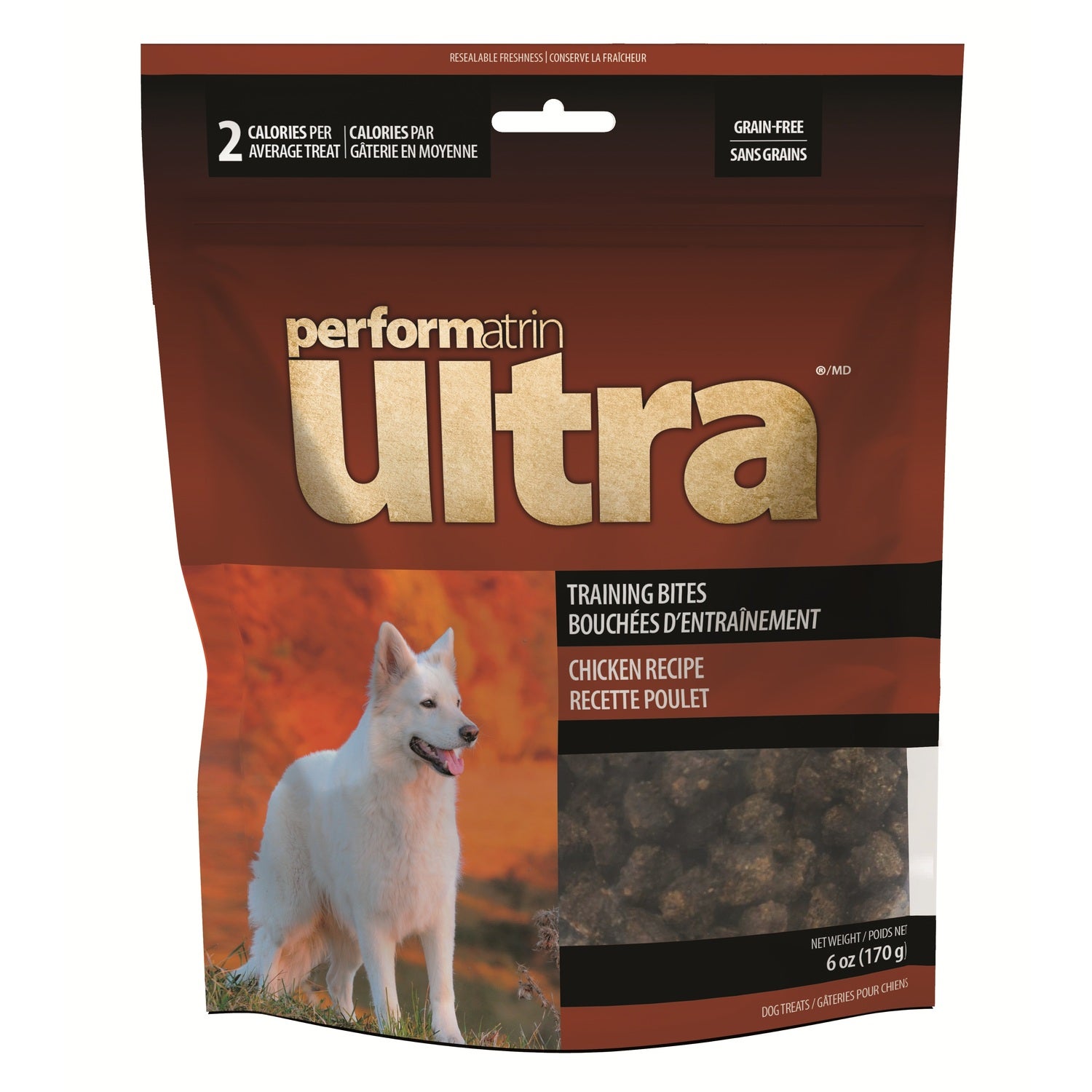 Performatrin Ultra Training Bites Grain-Free Dog Treats, Chicken Recipe, 6-Oz