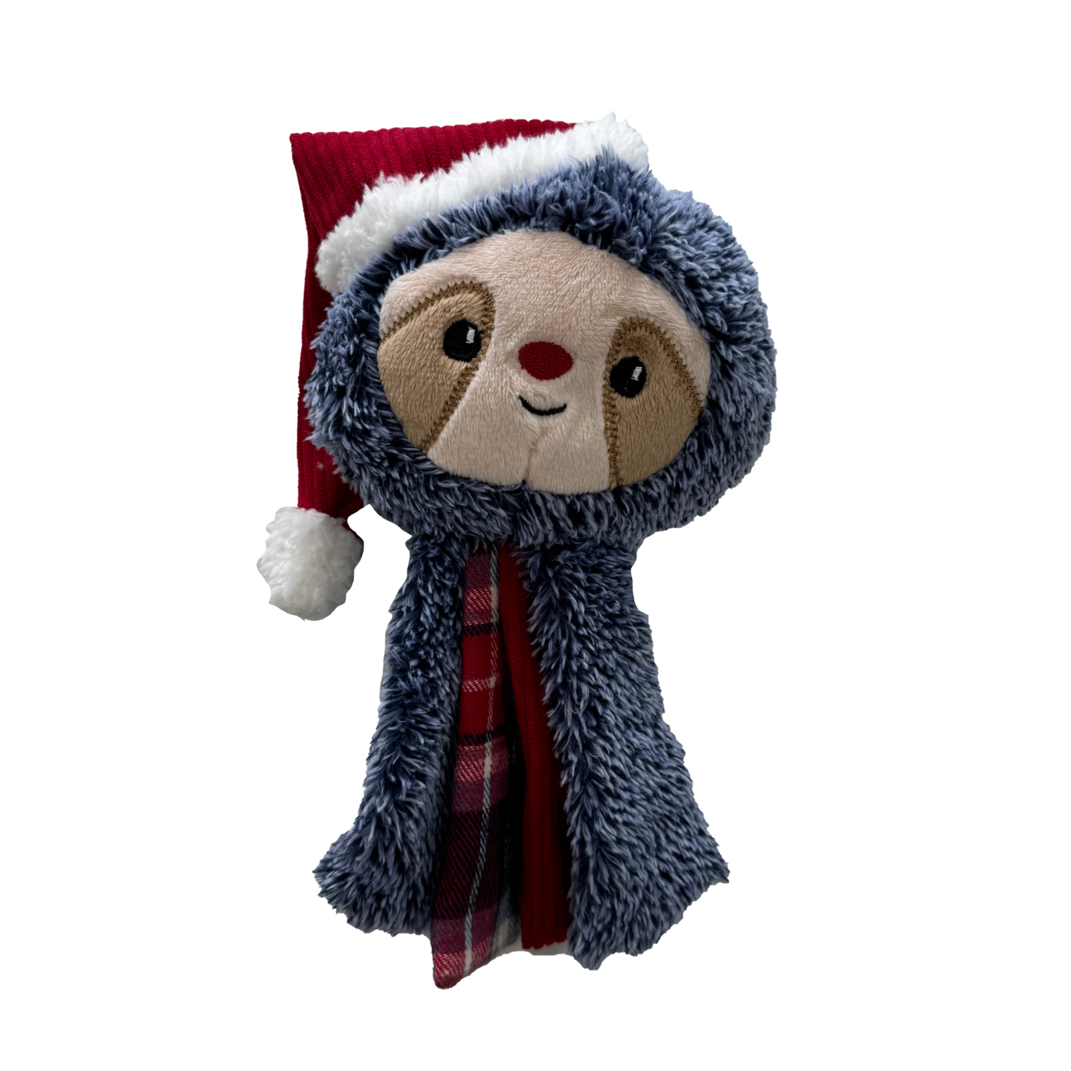 Aristopet Holiday Sloth Crinkle Tails Squeaky Plush Dog Toy, Small