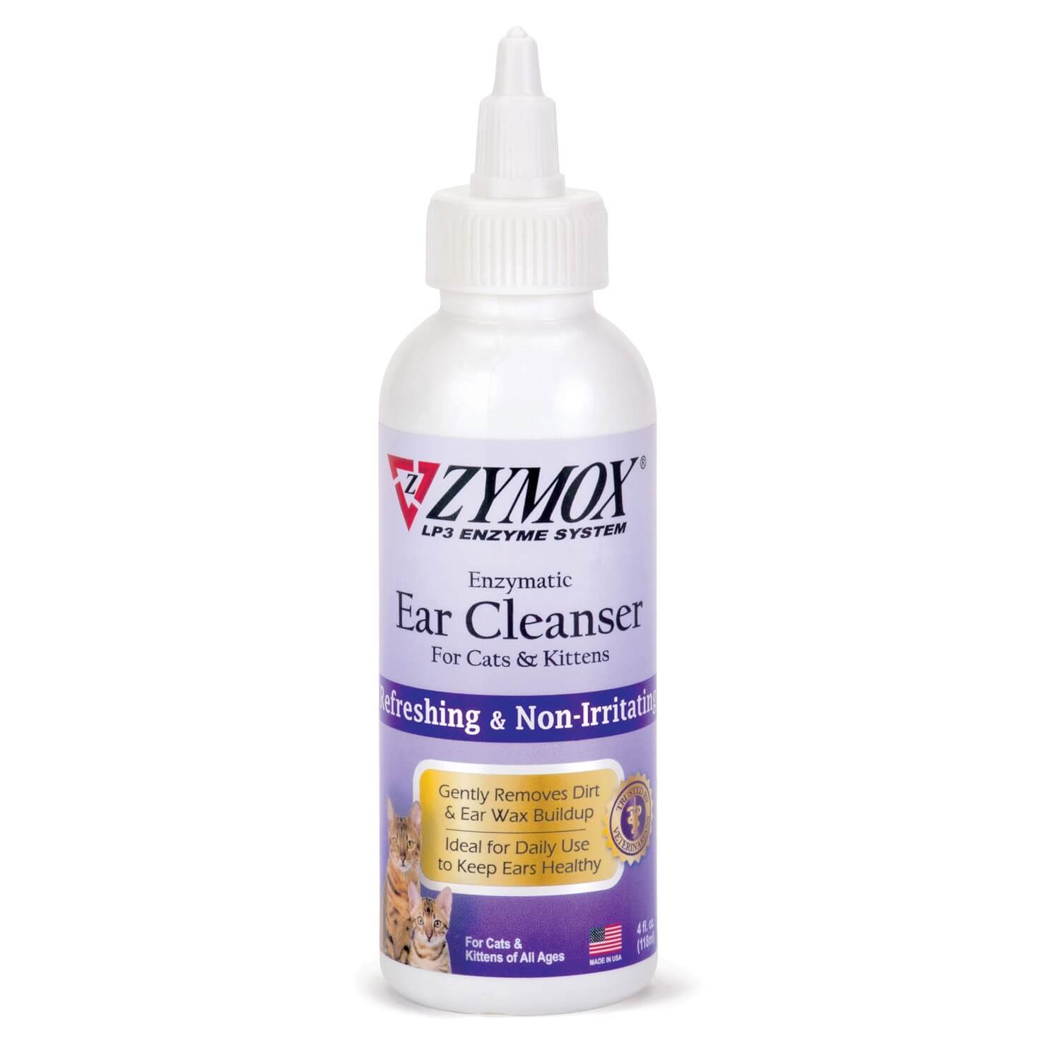 Zymox Enzymatic Ear Cleanser For Cats & Kittens, 4-Oz