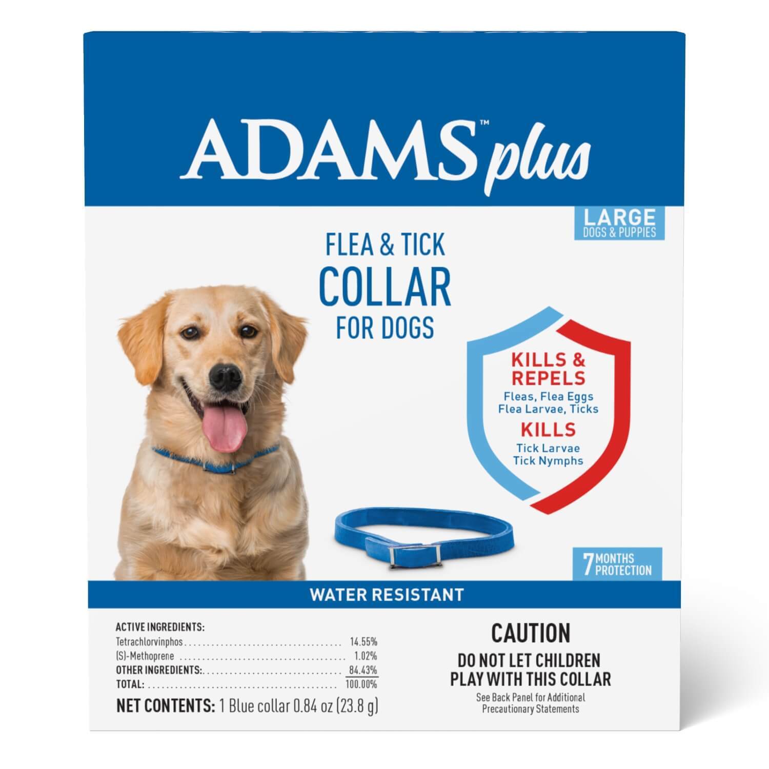 Adams Plus Flea & Tick Dog Collar, Large Dogs
