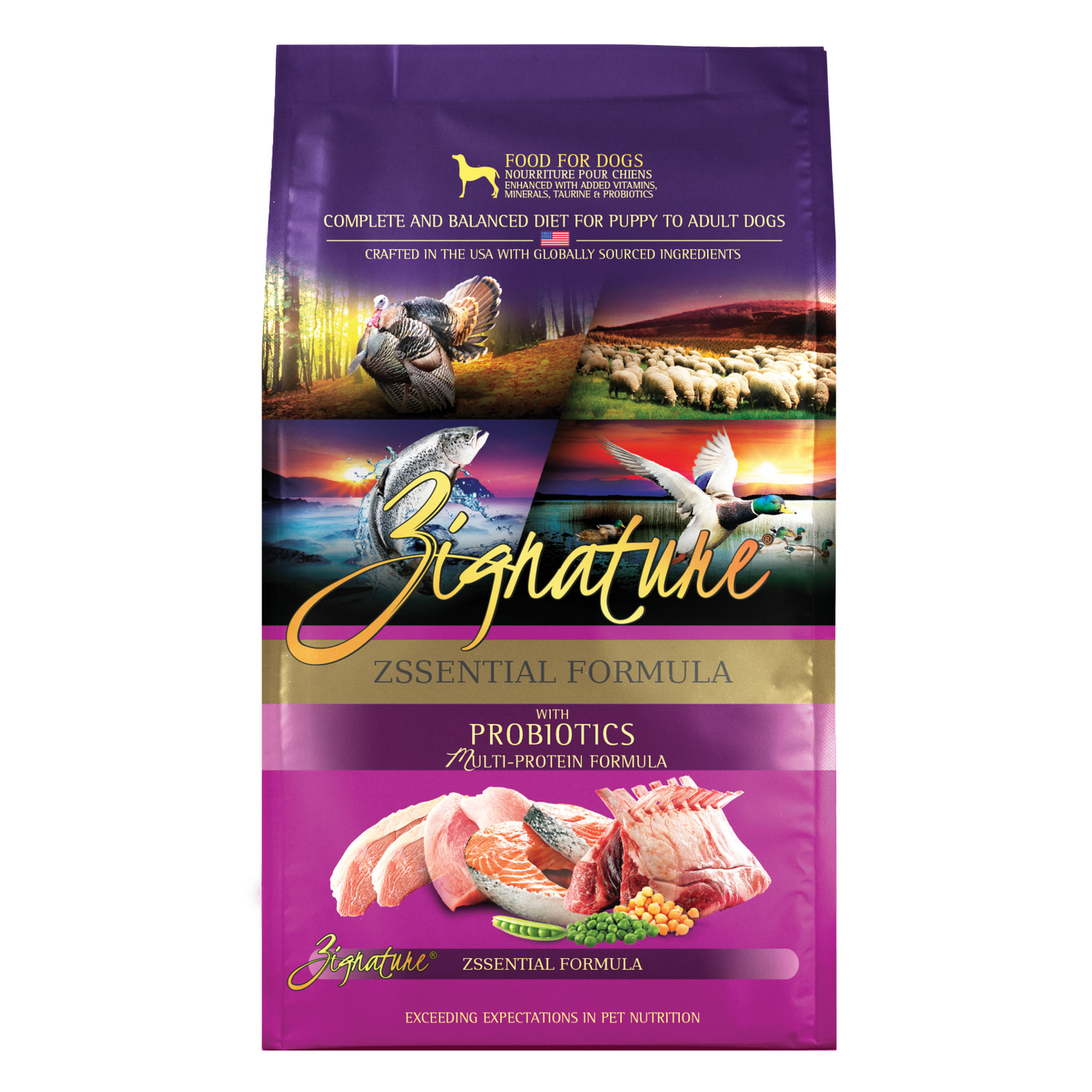 Zignature Zssential Formula Multi-Protein Dry Dog Food, 25-Lb