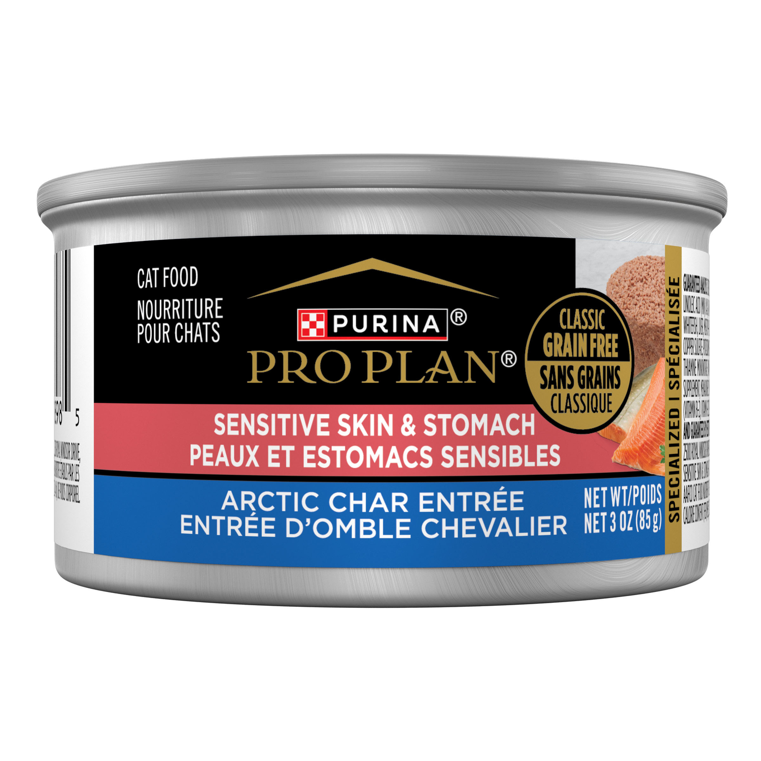 Purina Pro Plan Sensitive Skin And Stomach Arctic Char Pate Wet Cat Food, 3-Oz