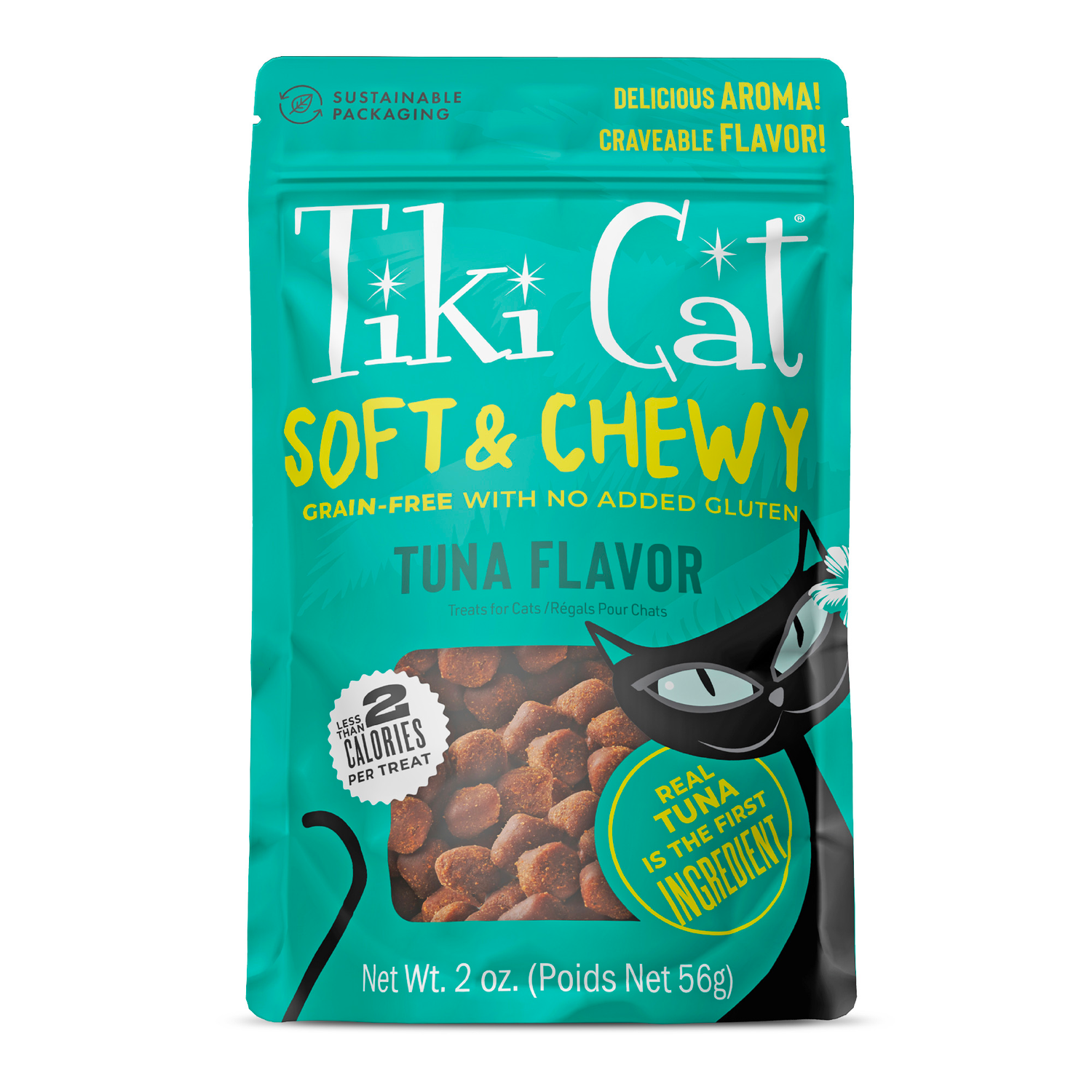 Tiki Cat Soft & Chewy Tuna Flavor Cat Treats, 2-Oz Bag