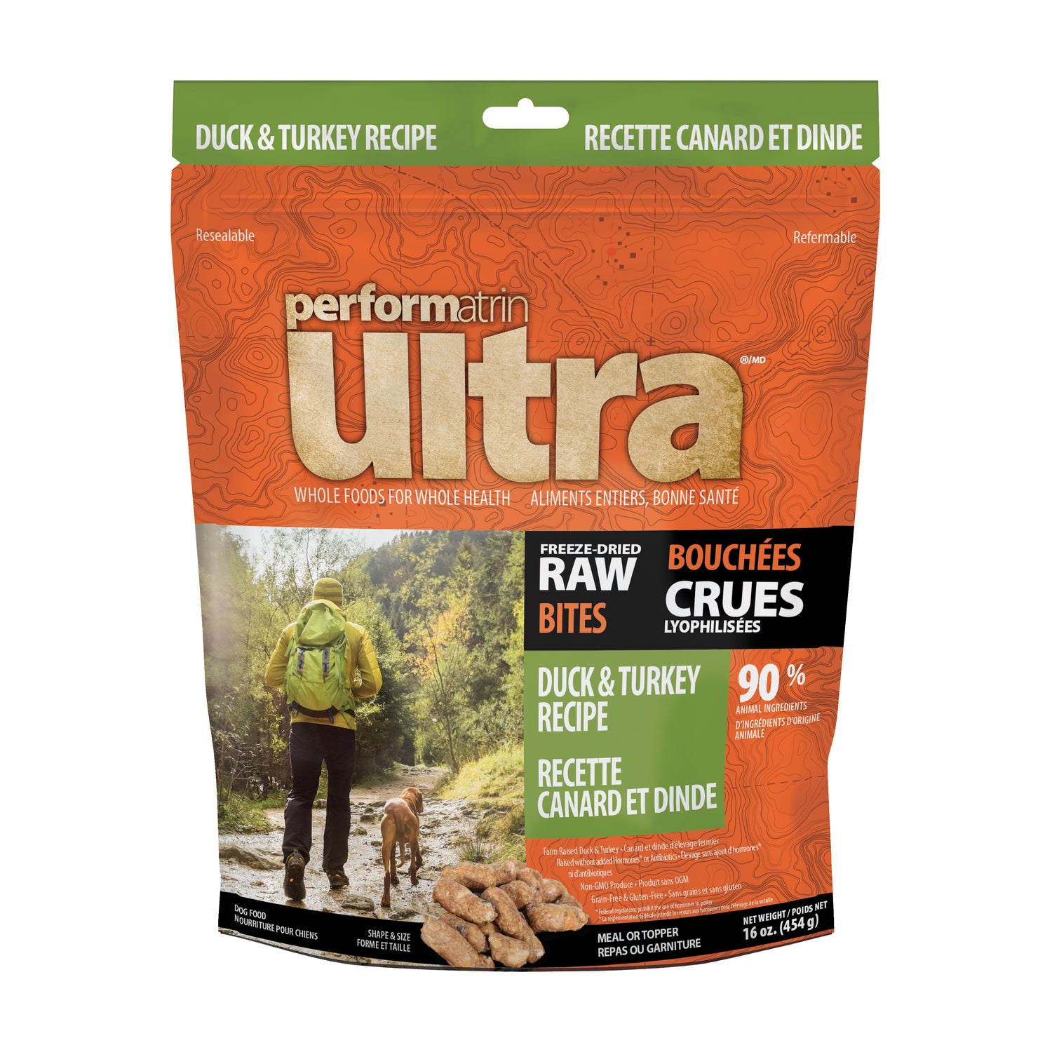 Performatrin Ultra Freeze-Dried Raw Bites Duck & Turkey Recipe Dog Food, 5-Oz