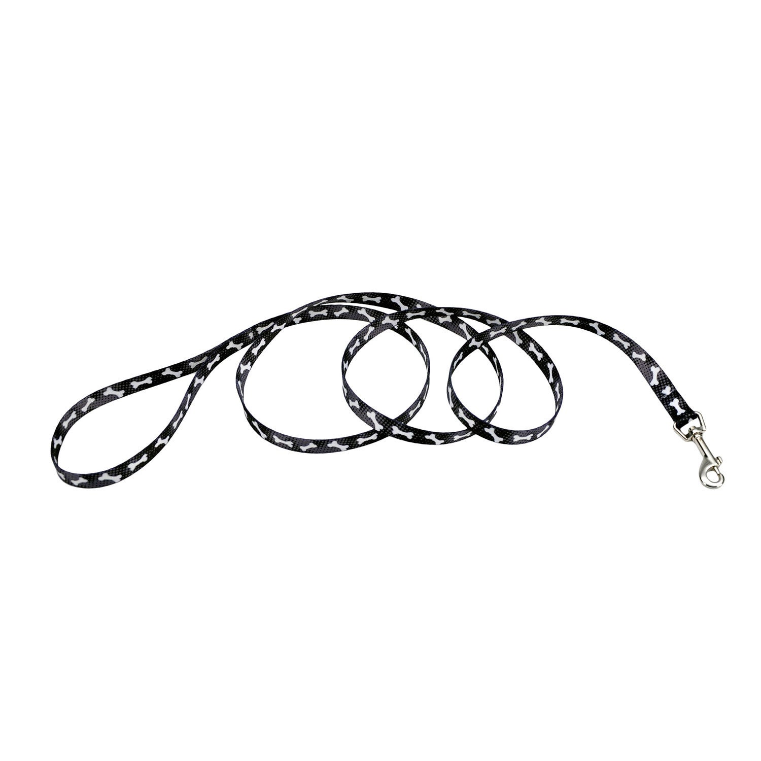 Coastal Pet Products Styles Dog Leash 5/8 X 6' - Black Bones