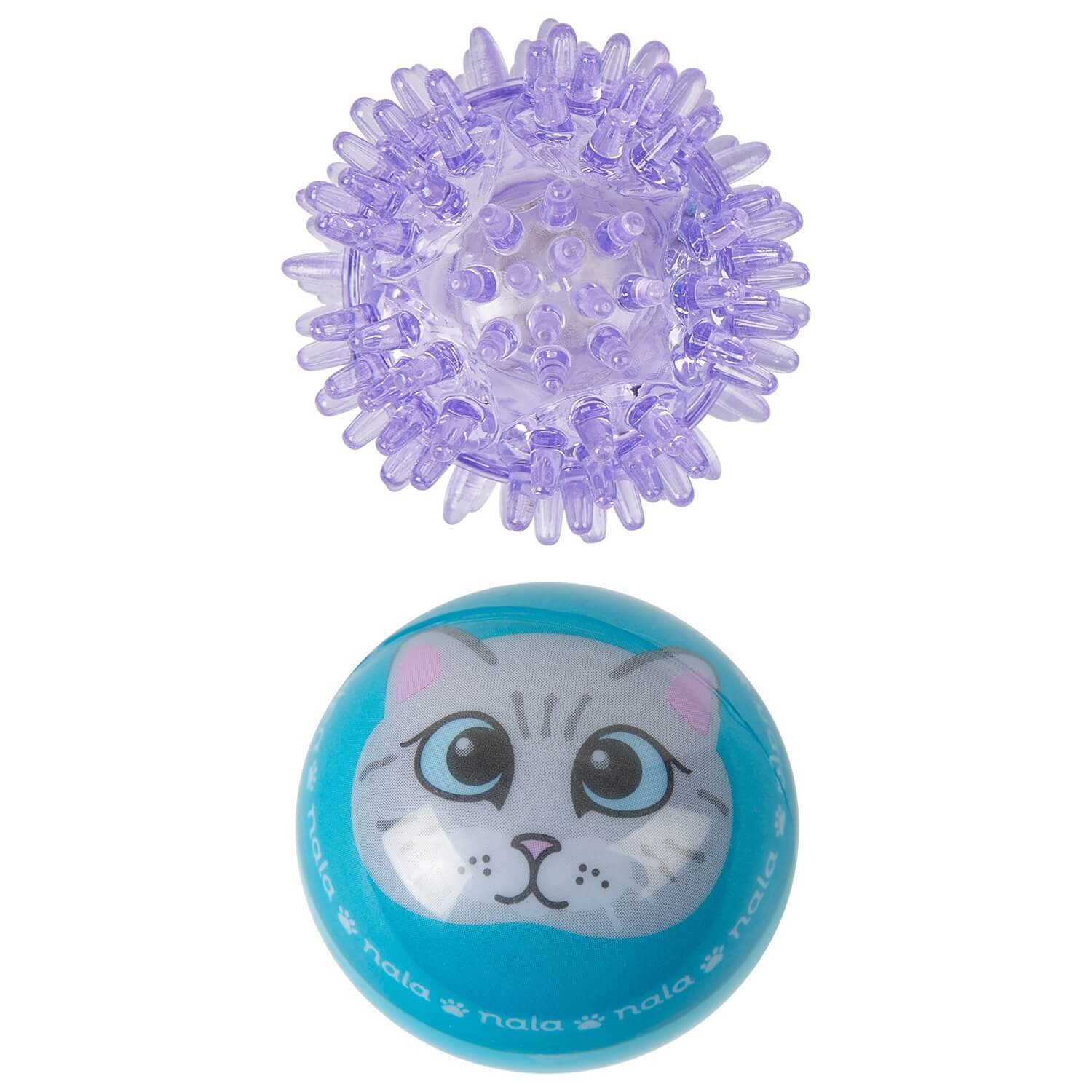 Nala Wacky Bouncers Led Balls Cat Toys, 2 Pack