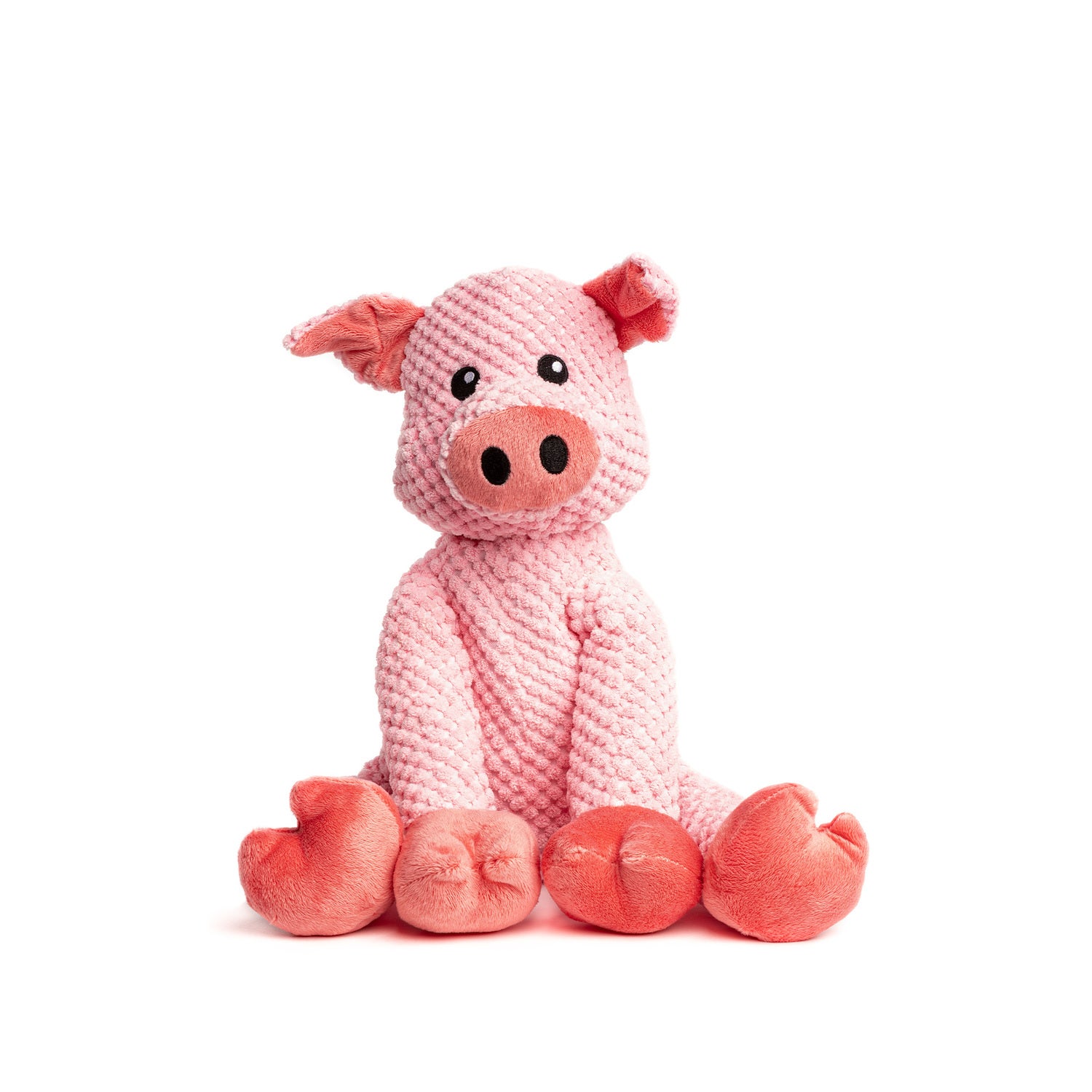 Fabdog Floppy Pig Plush Squeaky Dog Toy, 10
