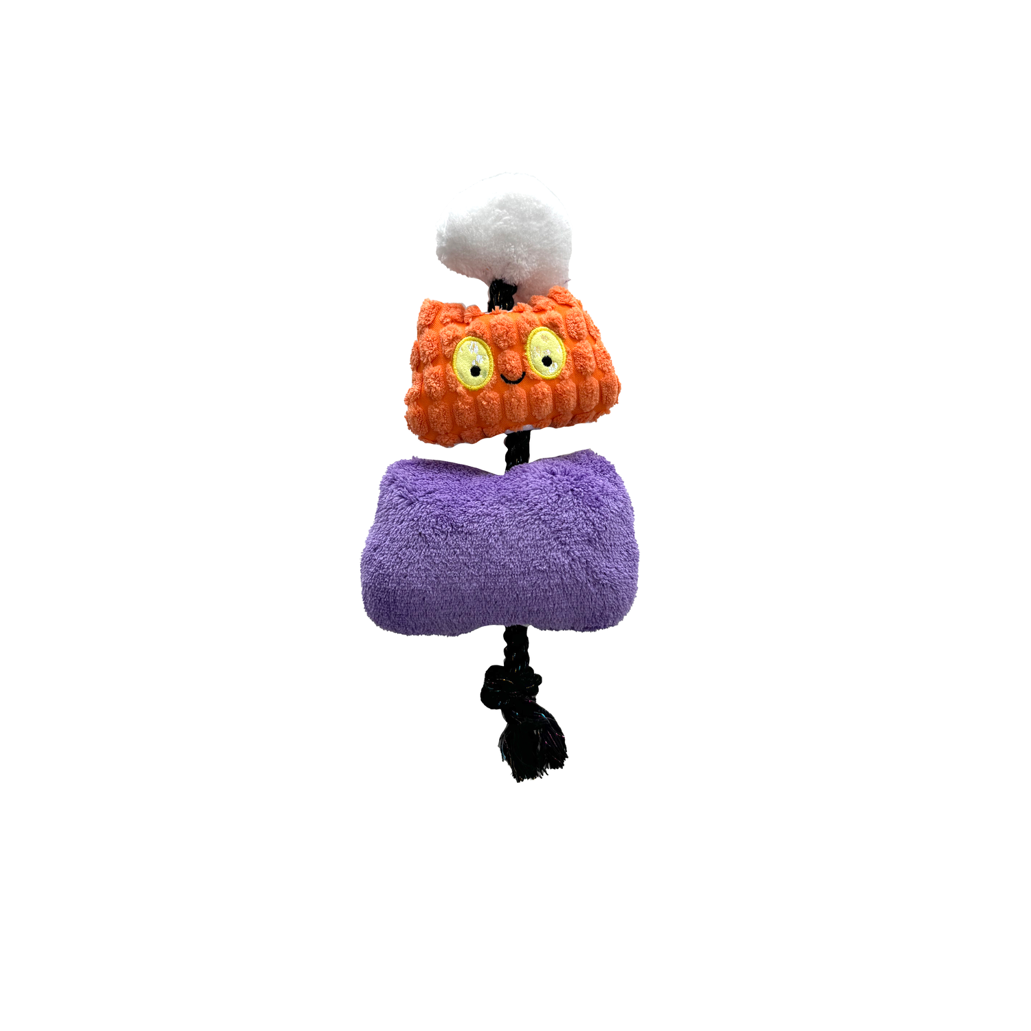Aristopet Cosmic Chills Candy Corn Halloween Rope Squeaky Dog Toy, Small