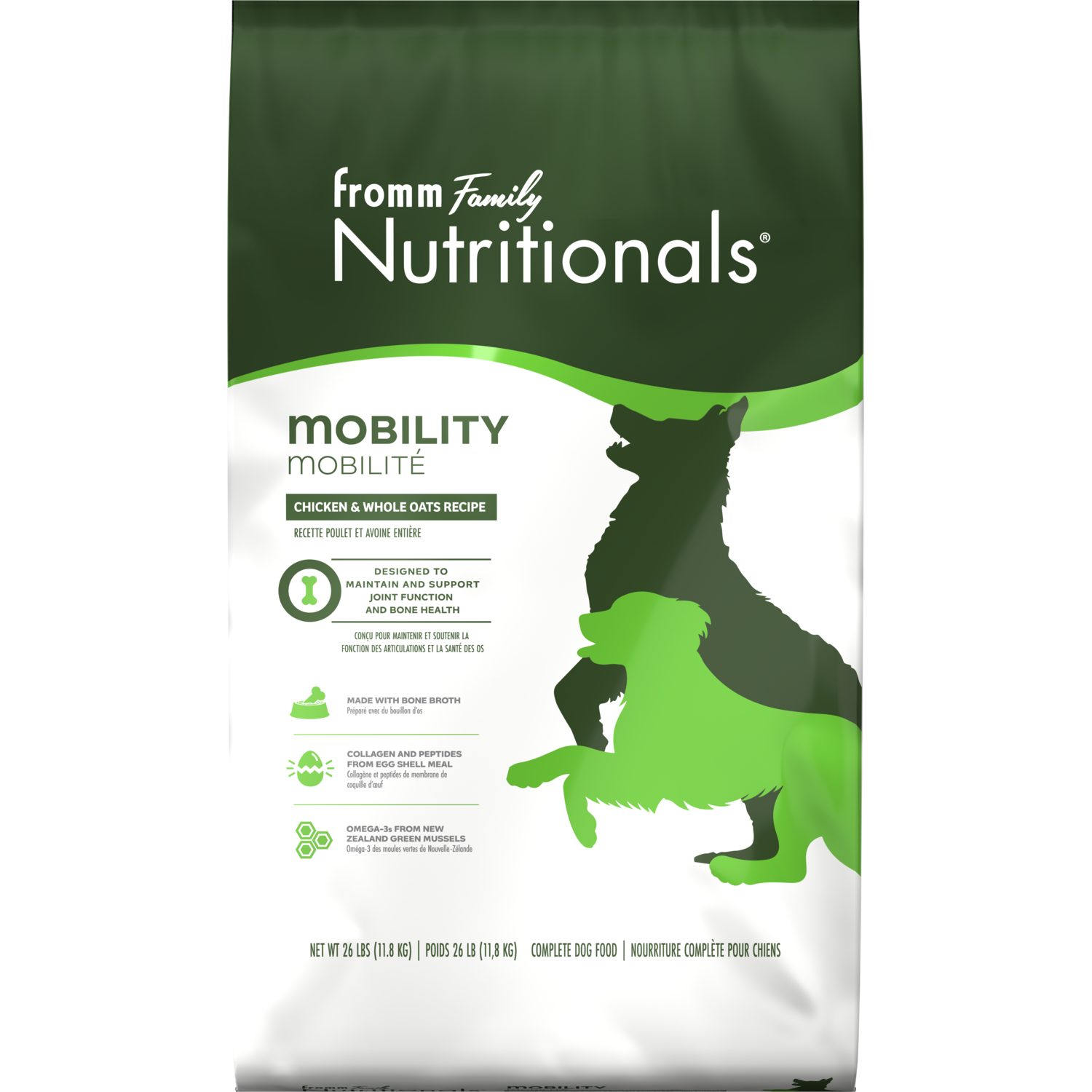 Fromm Nutritionals Mobility Chicken & Whole Oats Adult Dry Dog Food, 26-Lb Bag