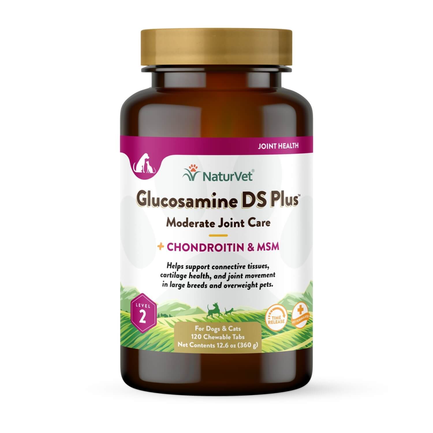 Naturvet Glucosamine Ds Plus Moderate Joint Care Supplement Tabs For Dogs & Cats
