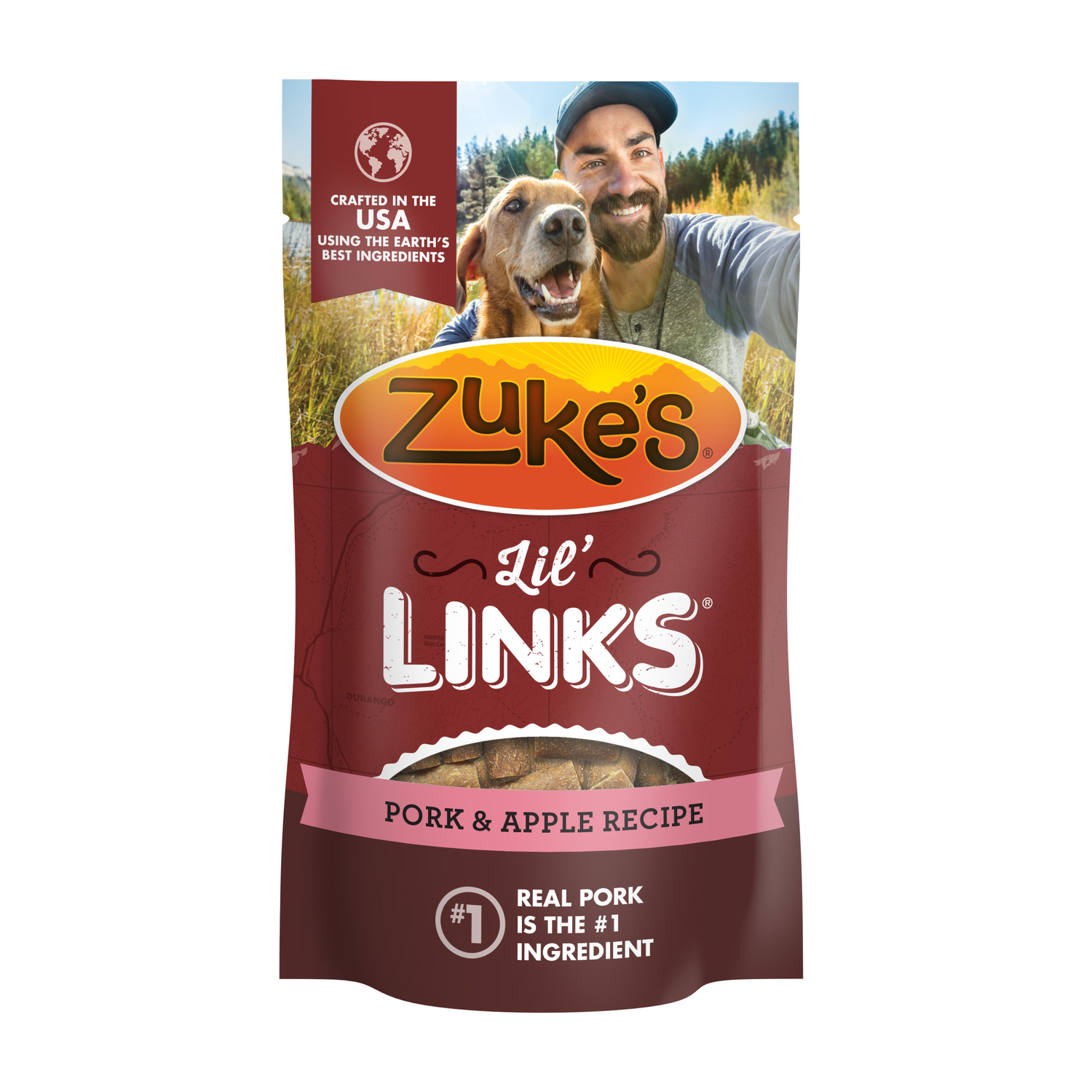 Zuke’S Lil’ Links Pork & Apple Sausage Flavor Chewy Dog Treats, 3-Oz.