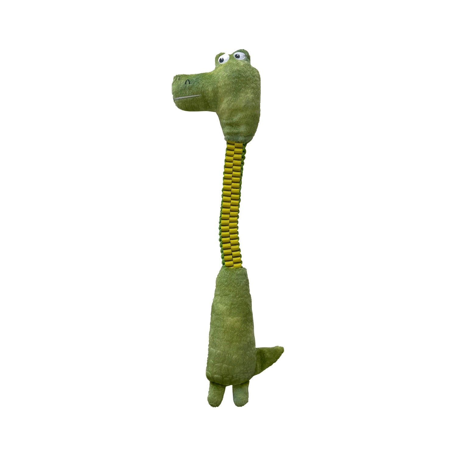 #Bff Wild World Braided Neck Squeak & Tug Gator Dog Toy, Medium