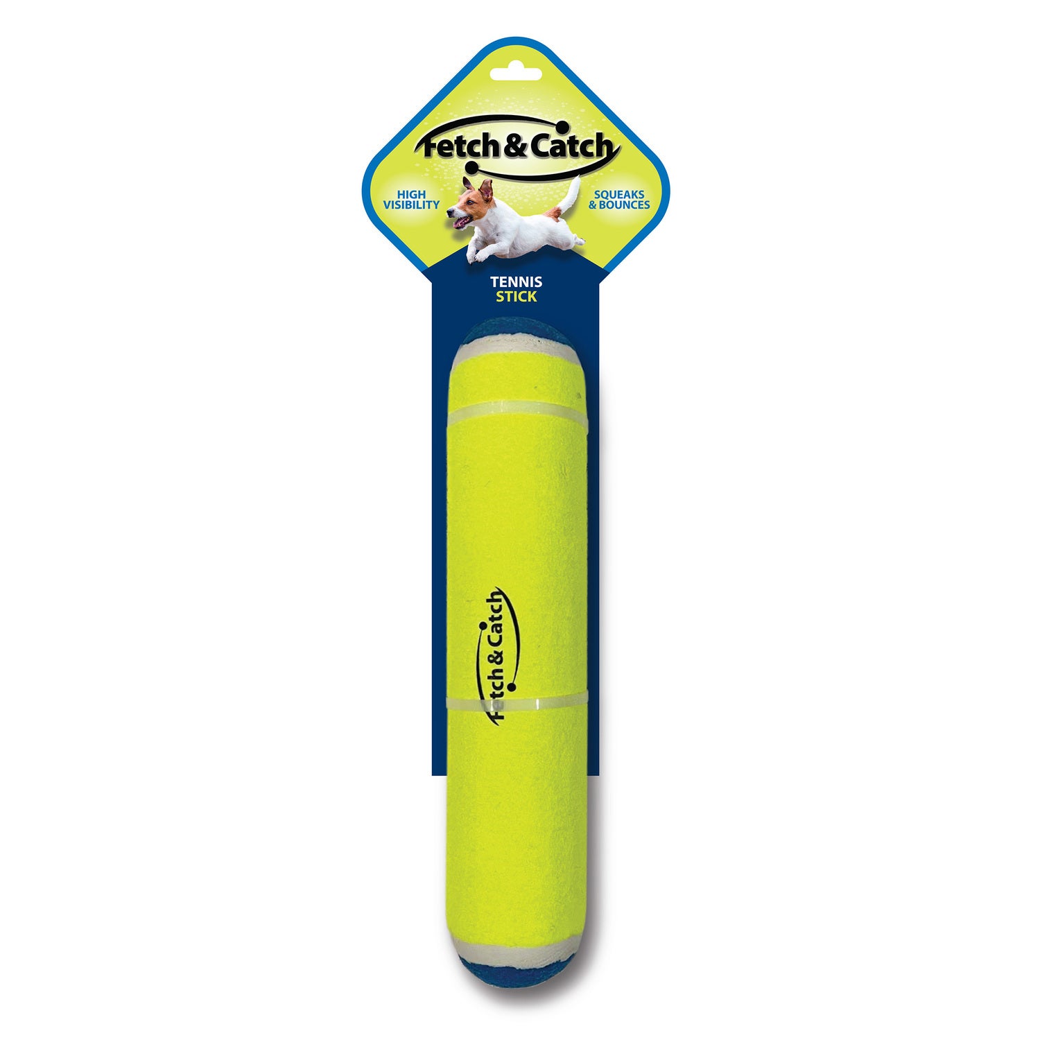 Fetch & Catch Tennis Stick Squeaky Fetch Dog Toy