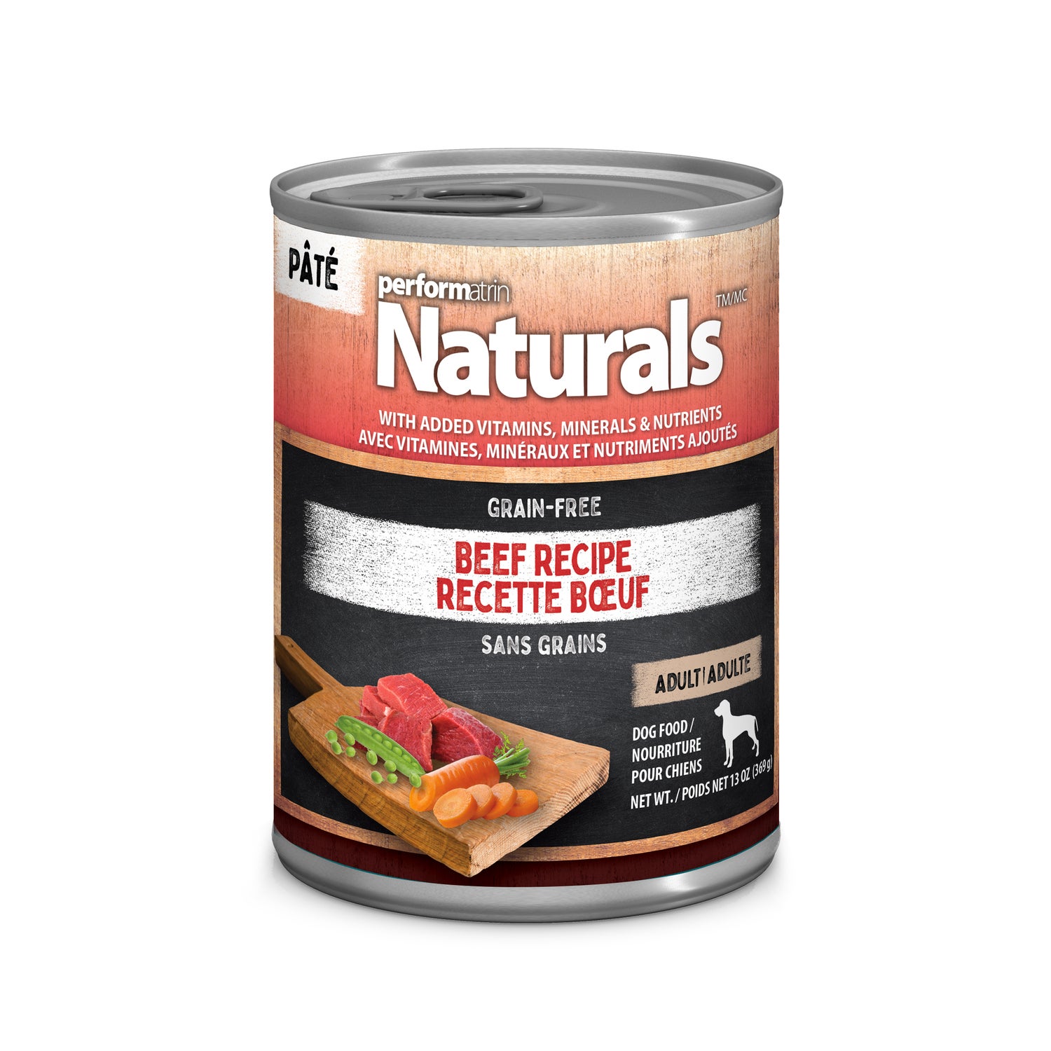 Performatrin Naturals Beef & Veggies Recipe Pate Adult Wet Dog Food, 13-Oz Pack Of 12