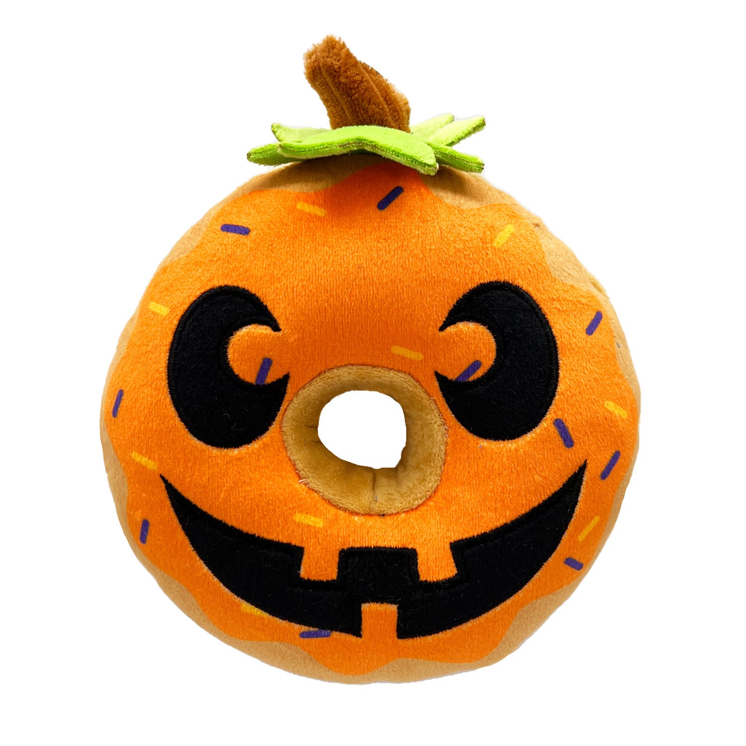 Huxley & Kent Power Plush Pumpkin Donut Dog Toy, 6