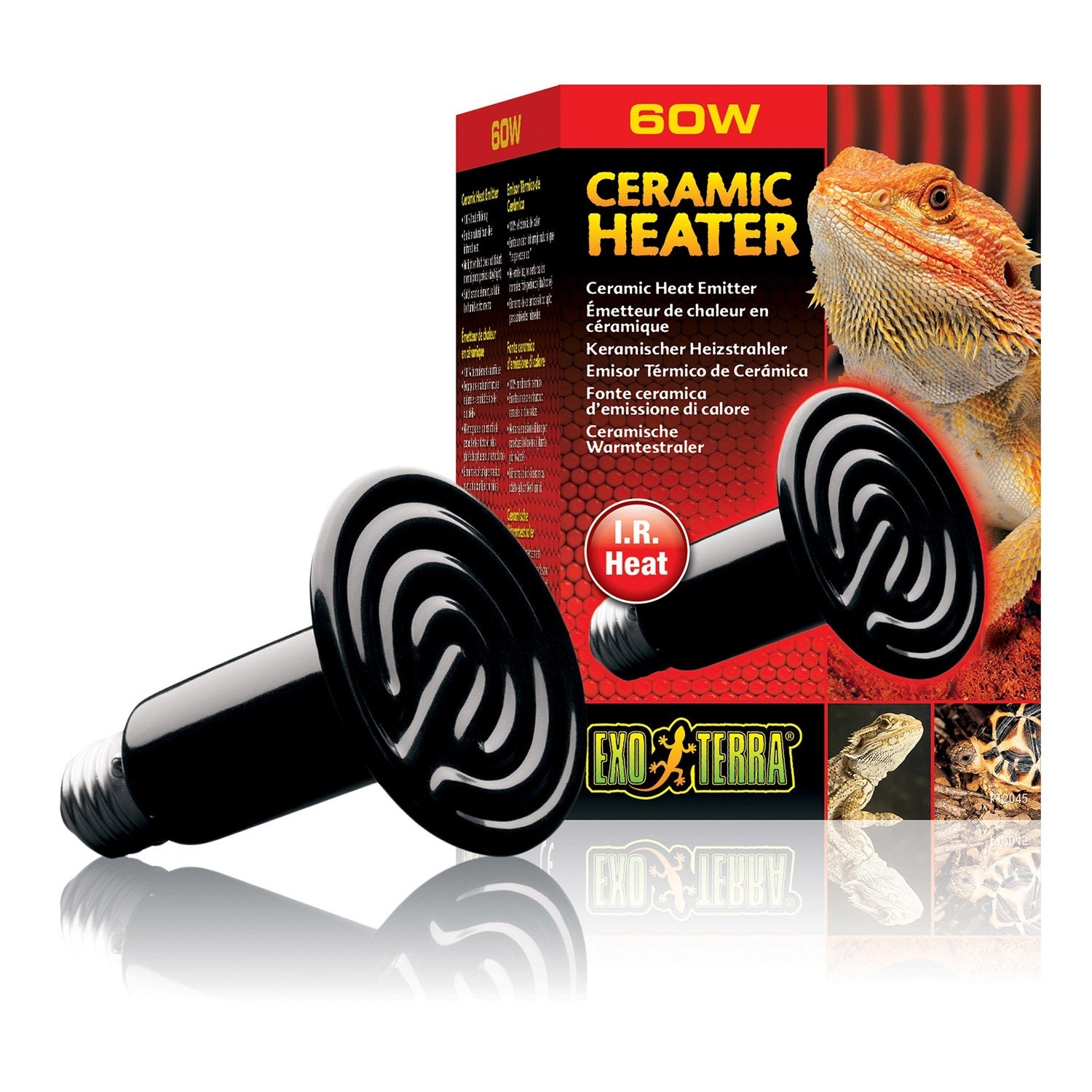 Exo Terra Heat Wave Lamp Ceramic Heater For Reptiles, 100-Watt