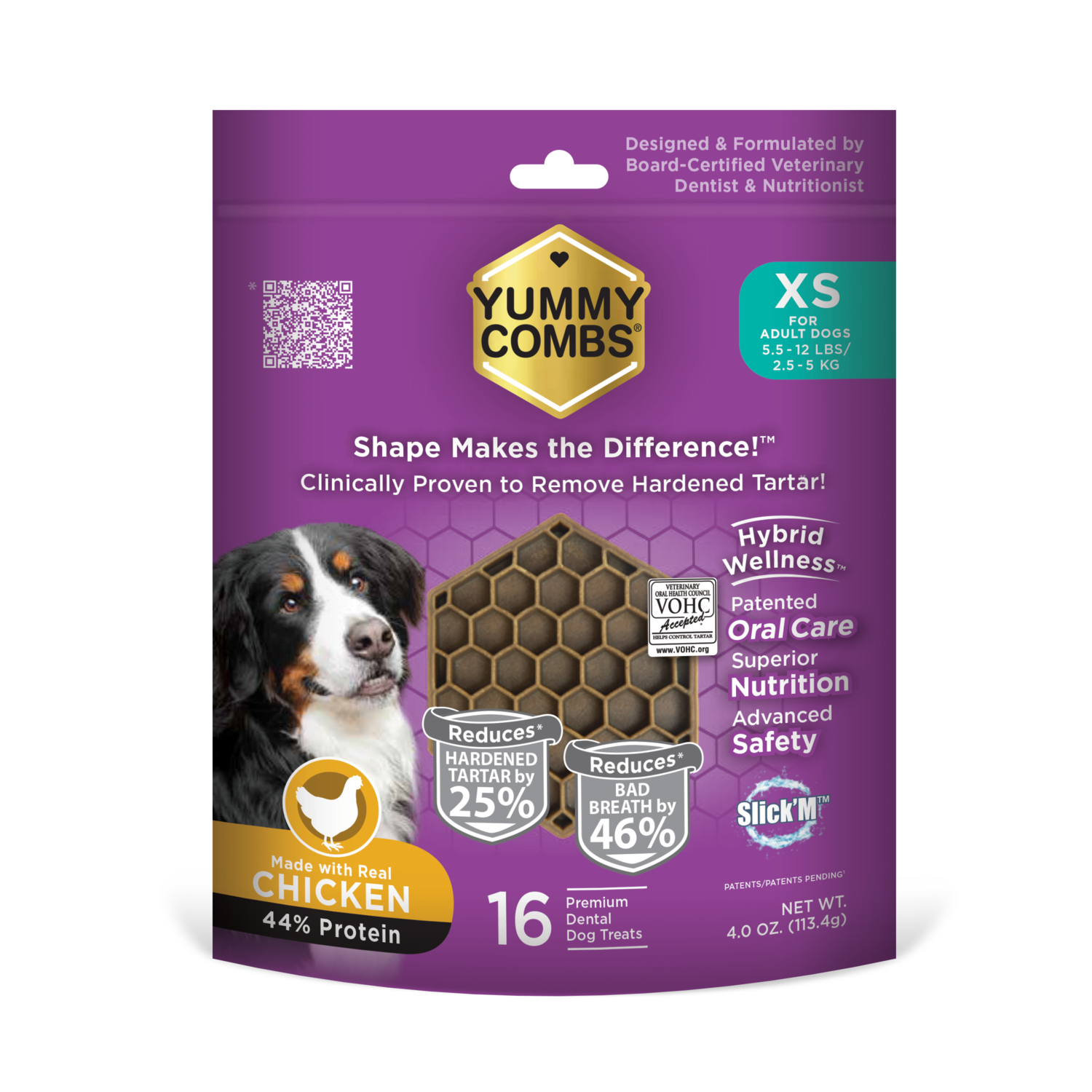 Yummy Combs Grain-Free Extra Small Dog Dental Treats - 12-Oz, 48-Count
