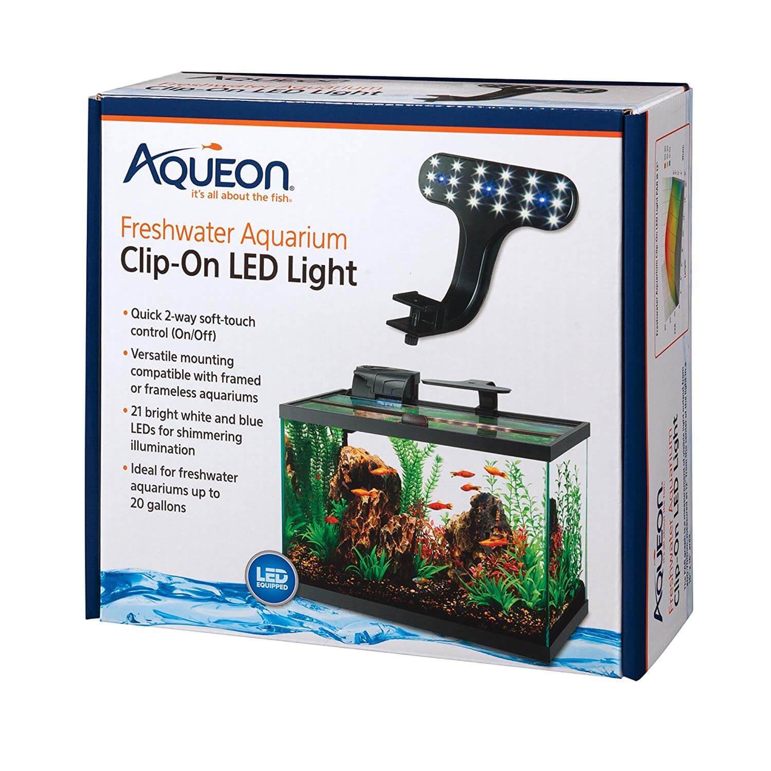Aqueon Freshwater Aquarium Clip-On Led Light
