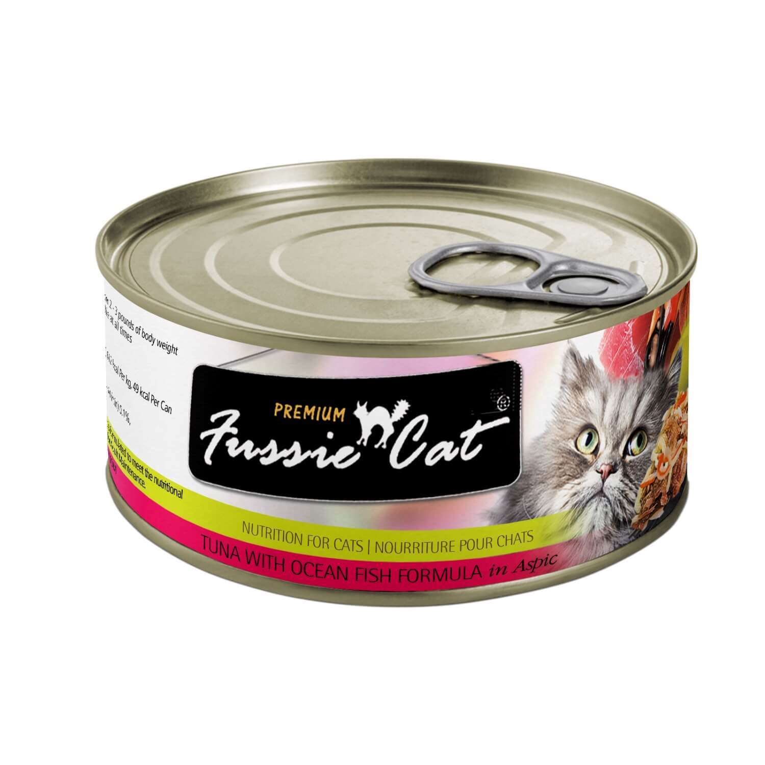 Fussie Cat Premium Tuna With Ocean Fish In Aspic Canned Cat Food