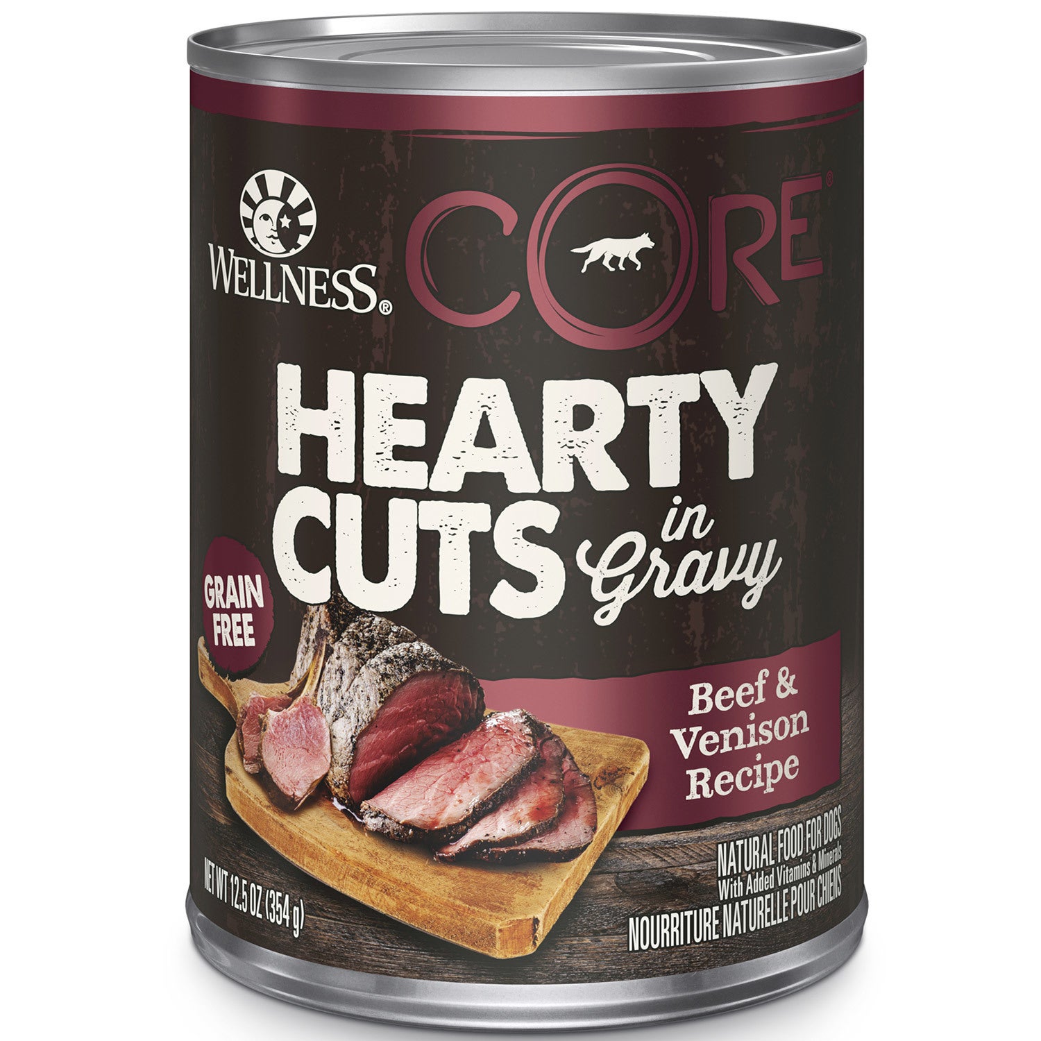 Wellness Core Hearty Cuts Natural Grain Free Beef & Venison Wet Dog Food