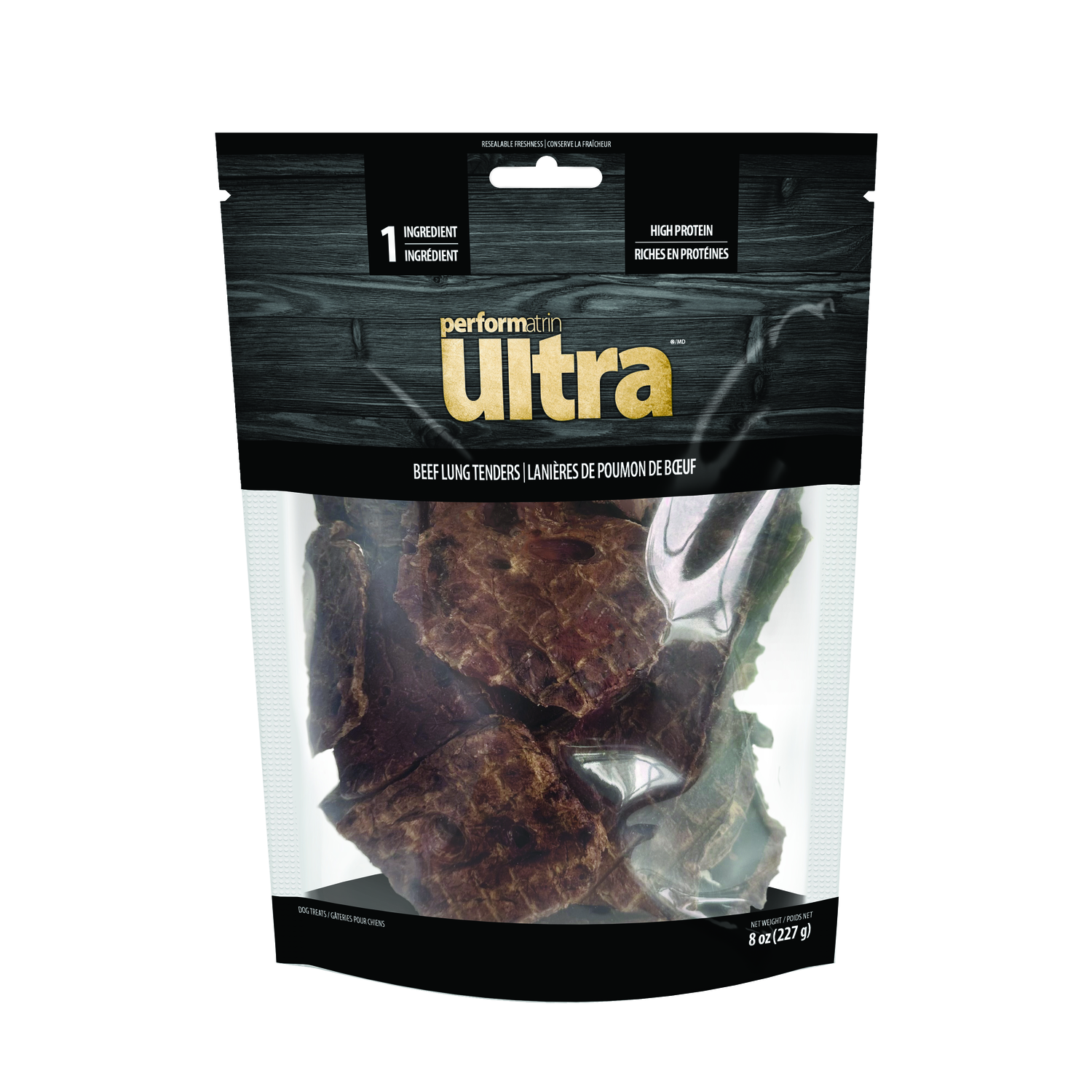 Performatrin Ultra Beef Lung Tenders Air-Dried Natural Dog Treats, 8-Oz Bag