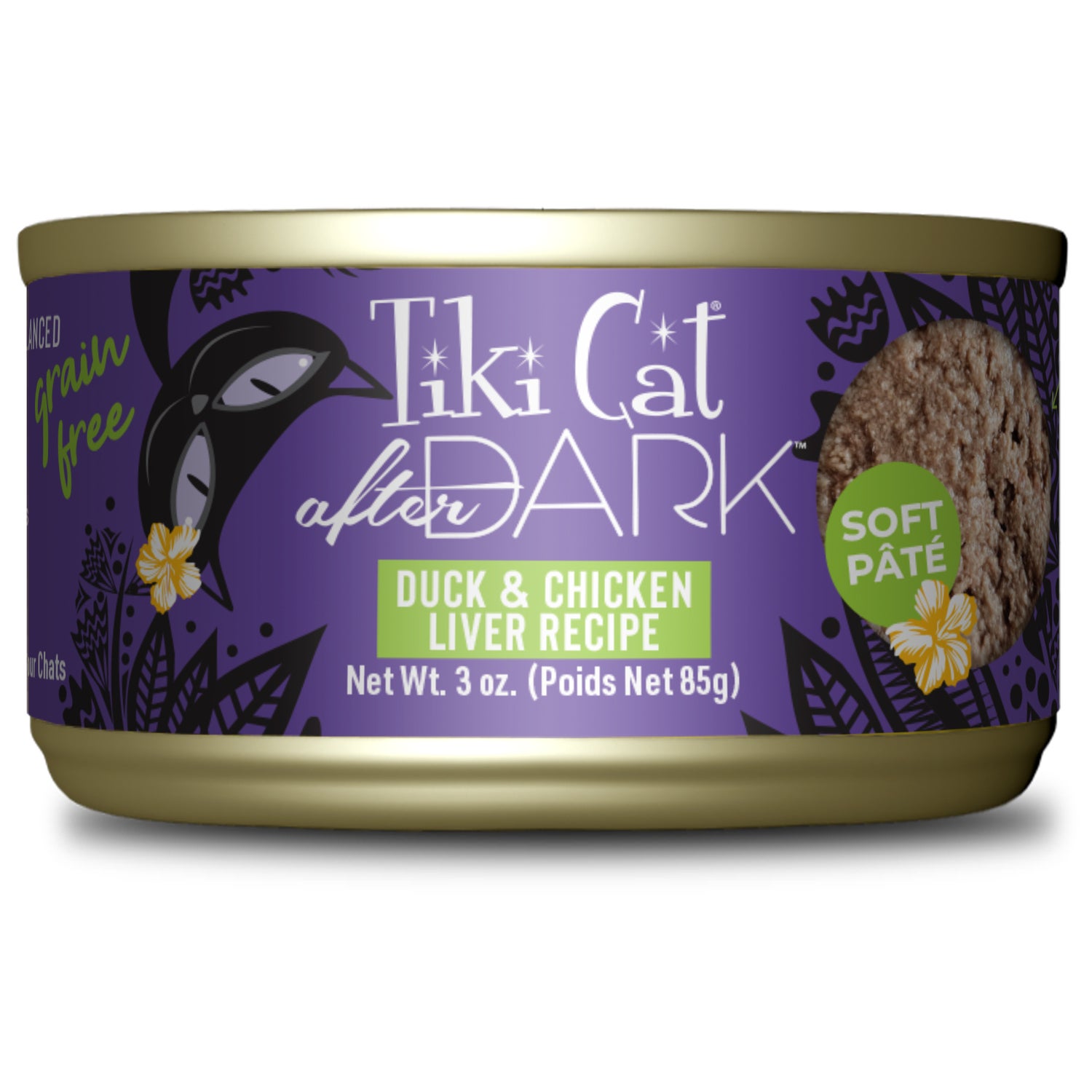 Tiki Cat After Dark Pate Wet Cat Food, Duck & Chicken Liver, 3 Oz. Can