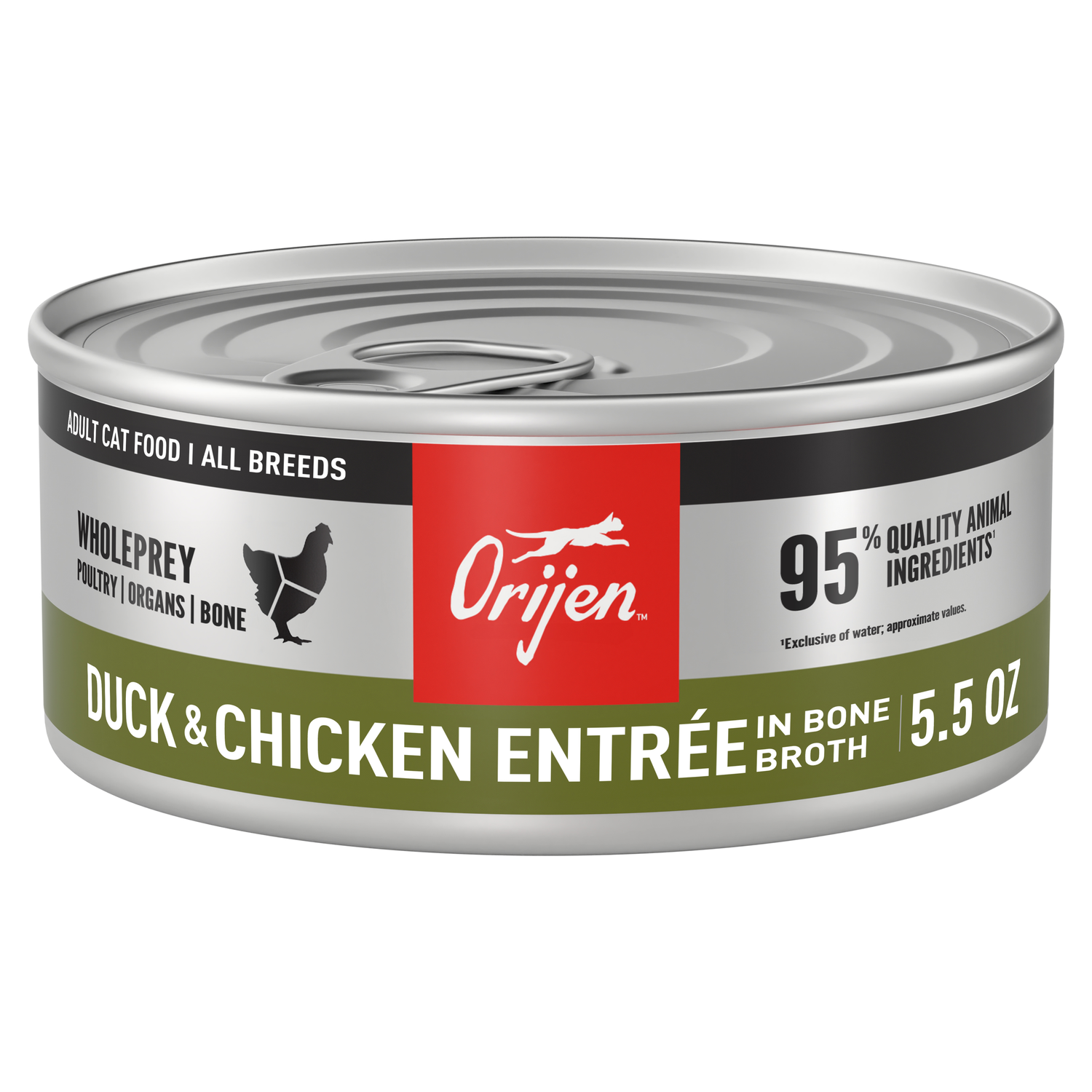 Orijen Duck & Chicken Entree In Bone Broth Wet Cat Food, 5.5-Oz Bag