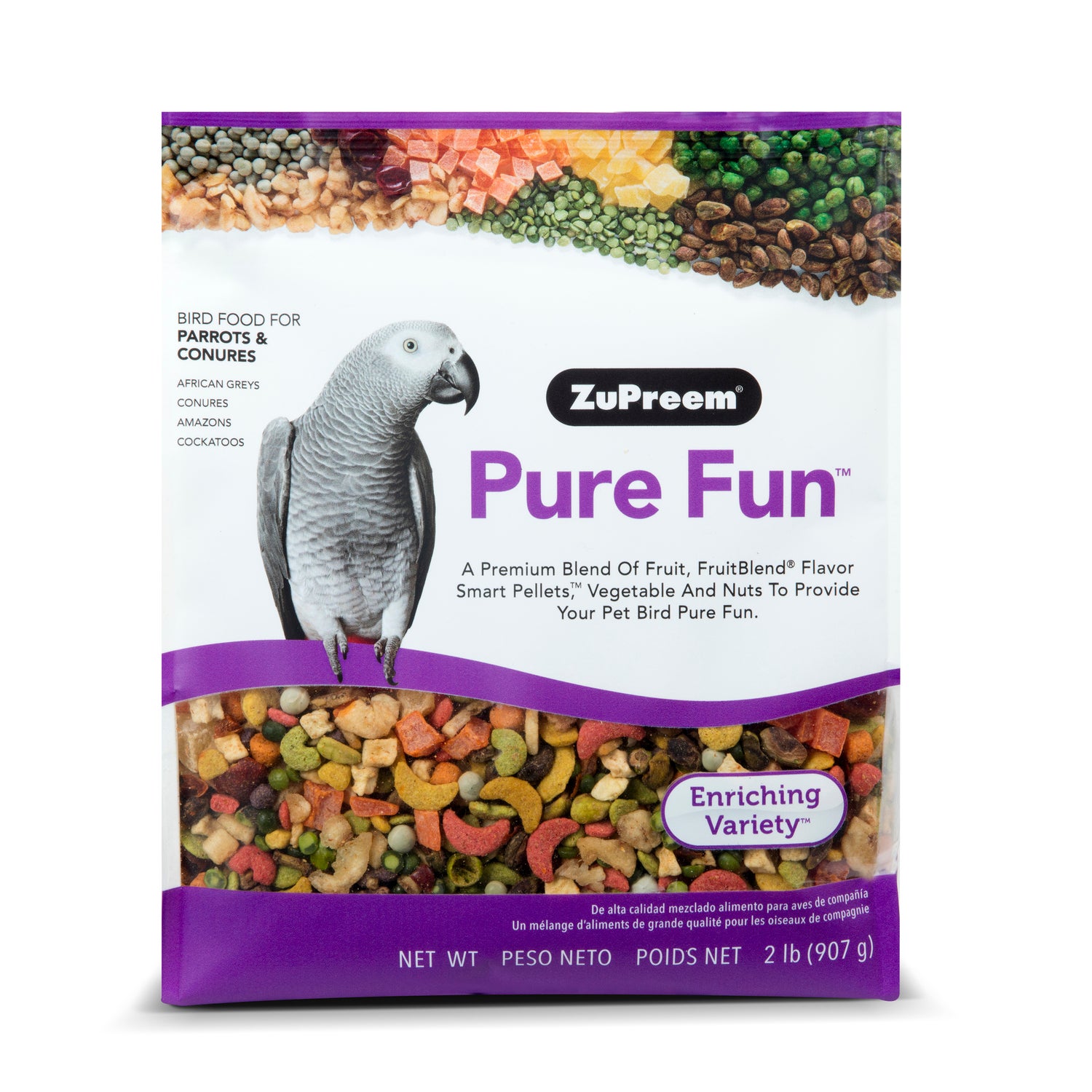 Zupreem Pure Fun Bird Food For Parrots & Conures