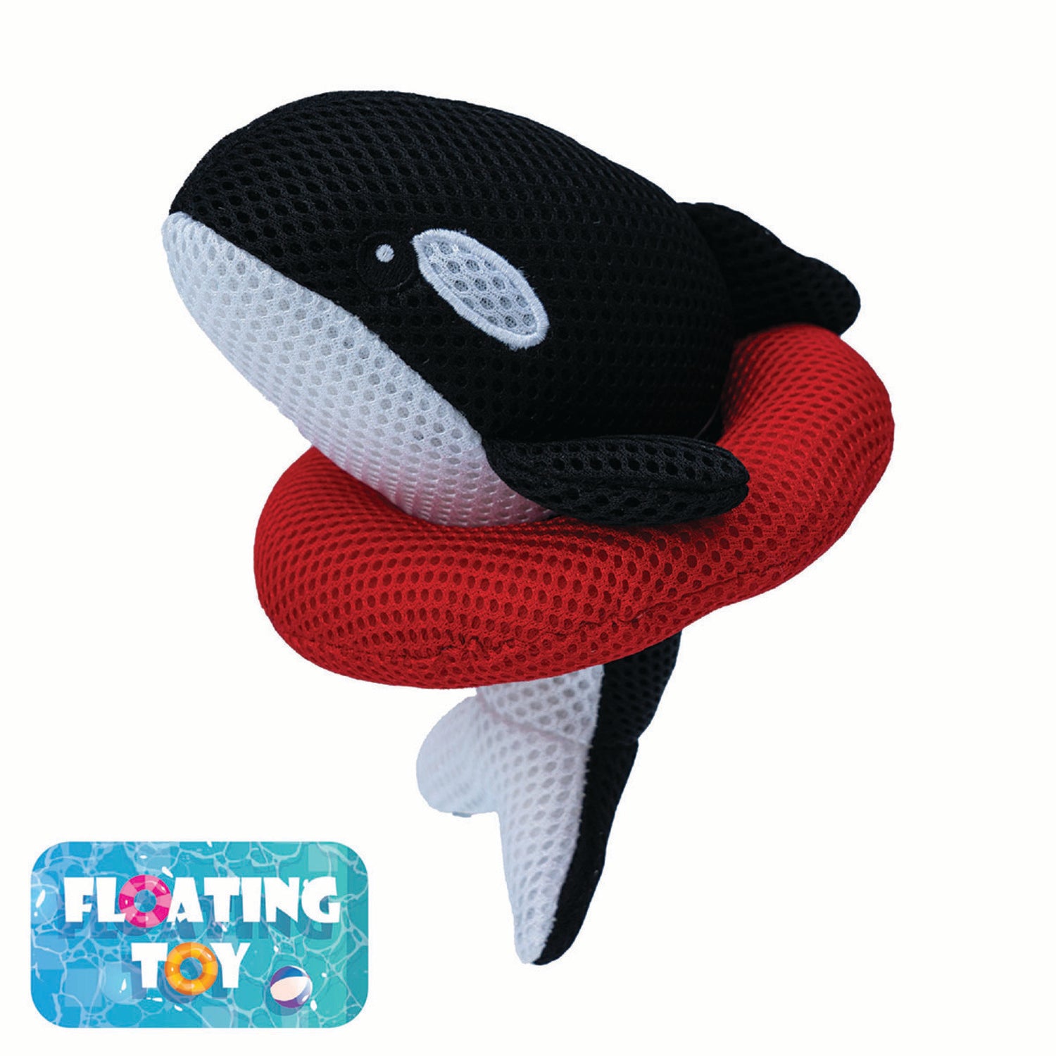 Territory Whale Floating Mesh Squeaky Dog Toy
