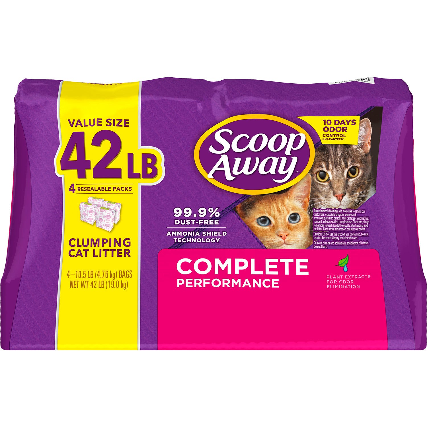 Scoop Away Complete Performance Scoopable Scented Cat Litter, 42 Lbs