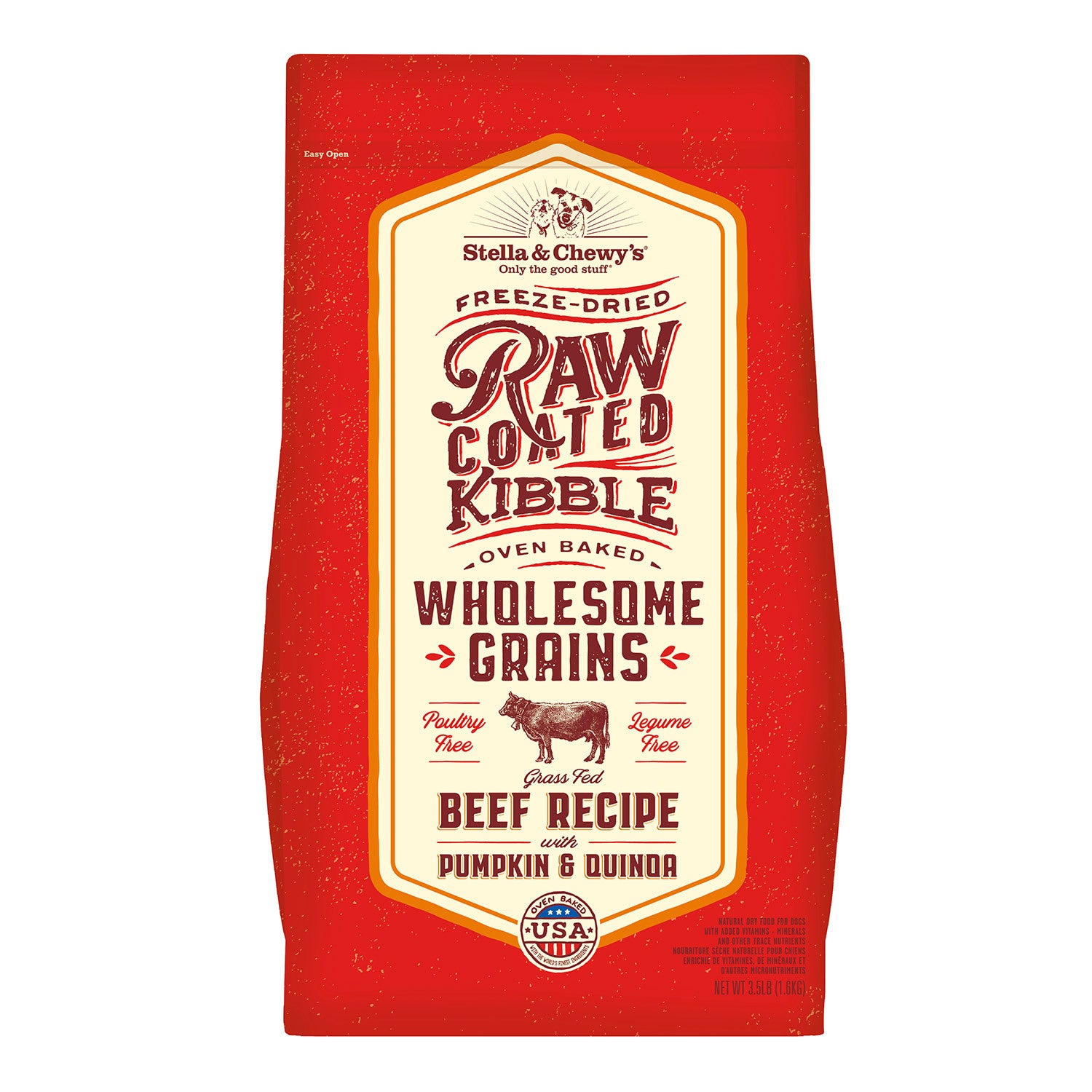 Stella & Chewy's Raw Coated Wholesome Grain Beef Recipe Dog Food