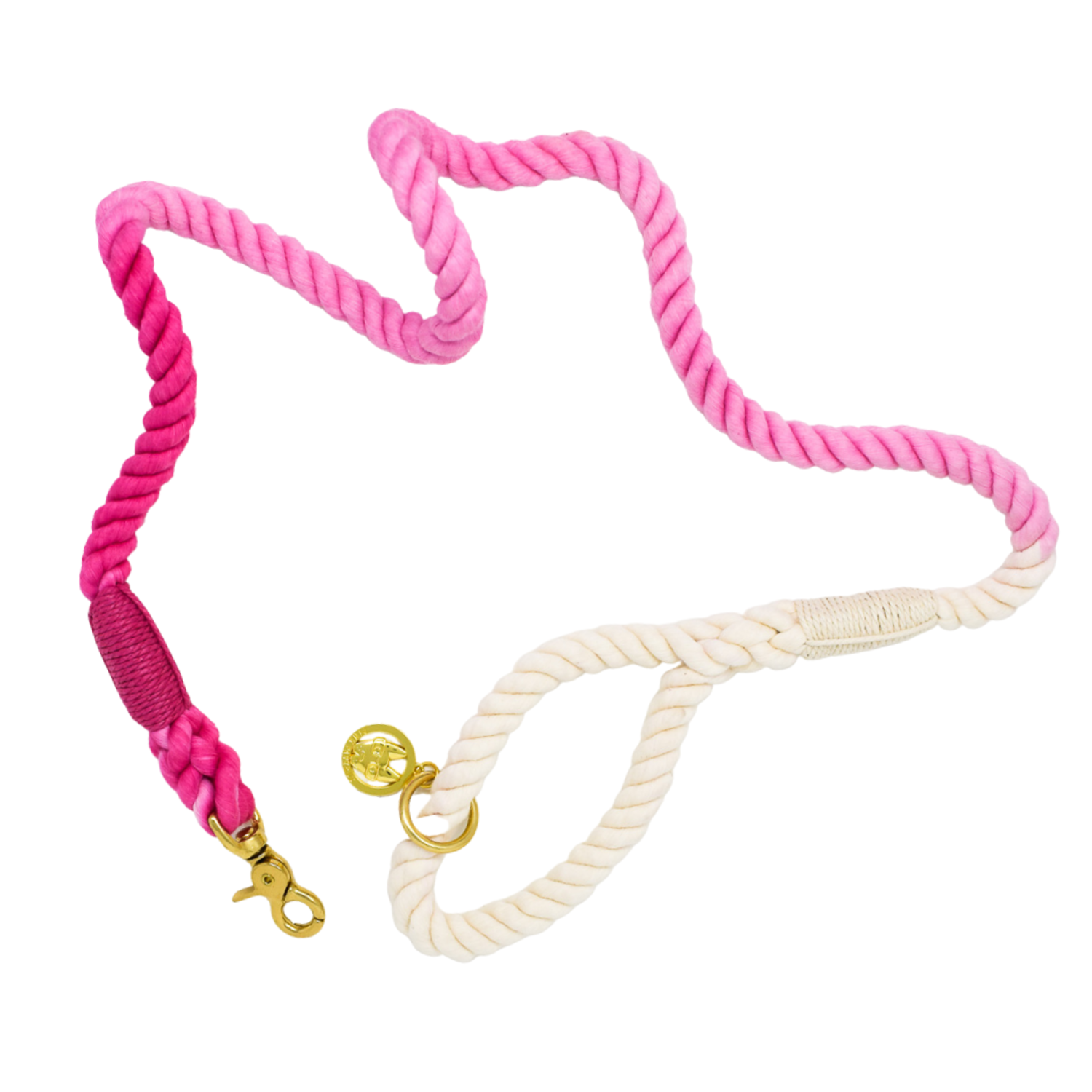 Pink Papyrus Maggie Rope Dog Leash, 6 Feet Long, Pink